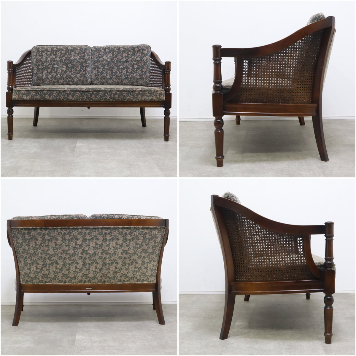 美品 karimoku カリモク コロニアル ラブソファ 2人掛けソファ