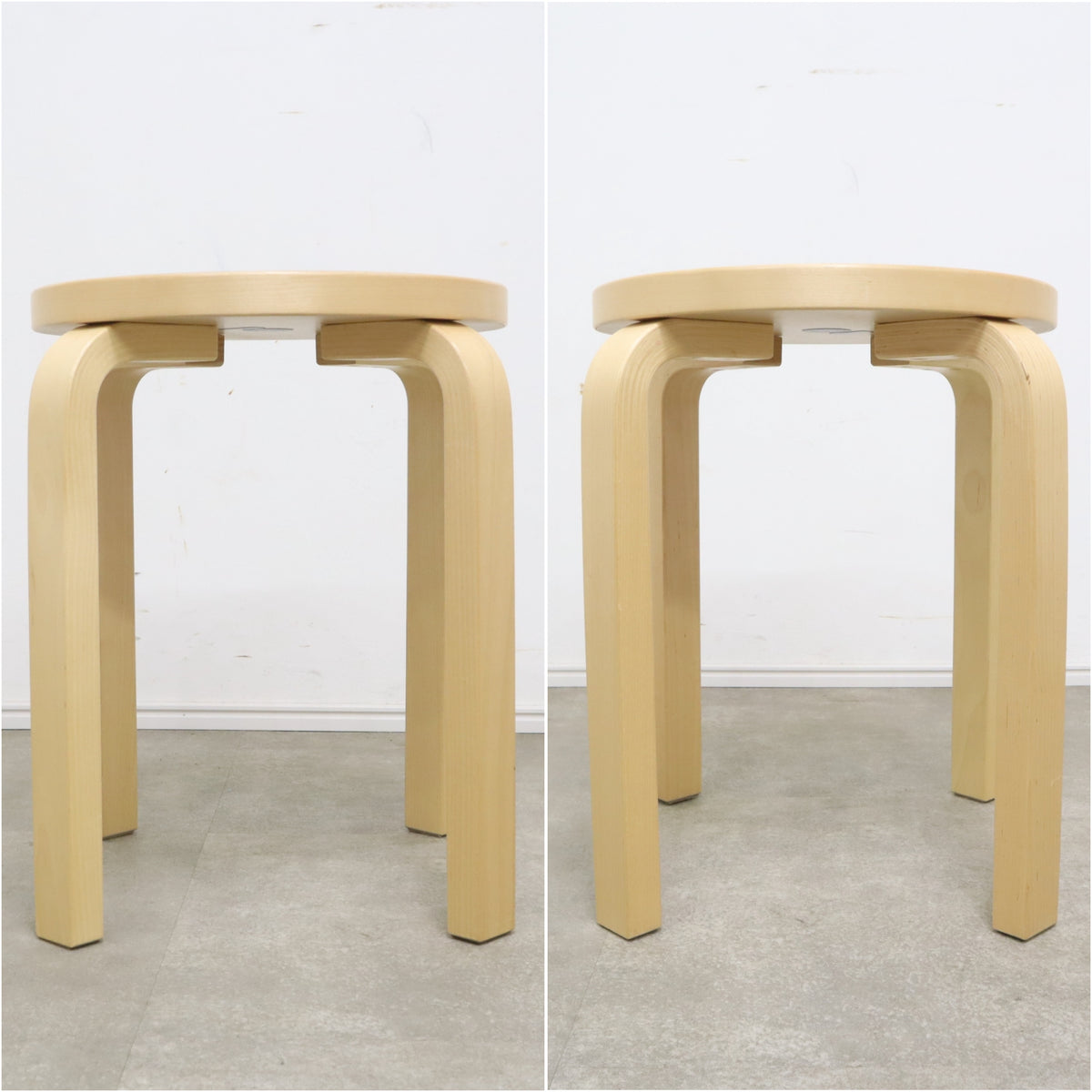 アルテック（Artek）Stool 60スコープ別注 リノリウム （モーヴ 3