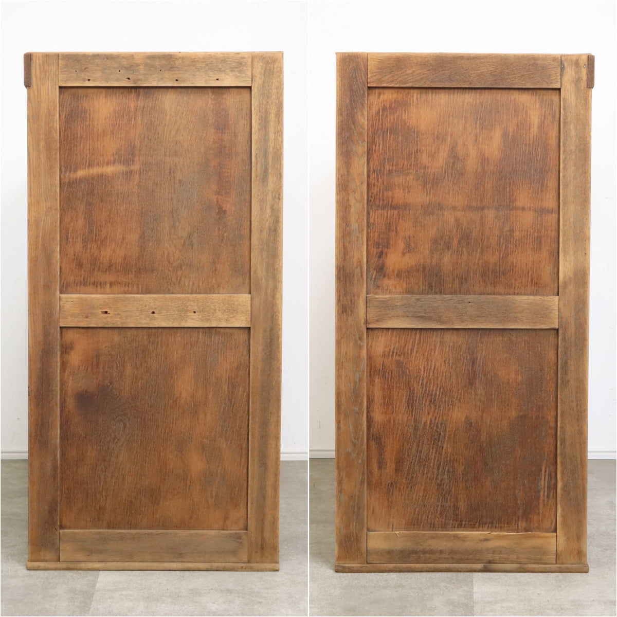キャビネット　ストリップド家具 店舗受取限定】剥離家具（ストリップド）ガラスキャビネット