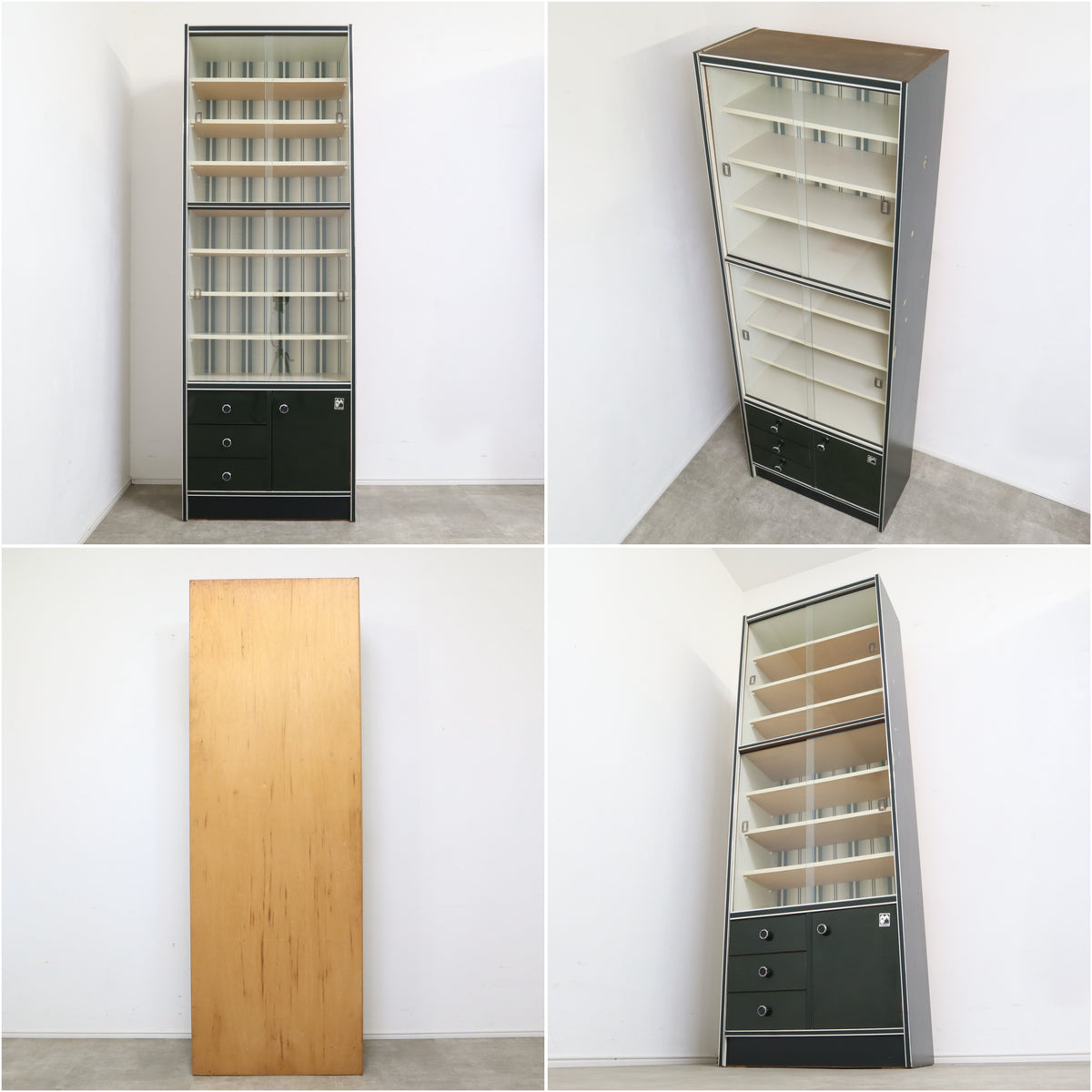 レトロポップ 食器棚・キャビネット グリーン – バナル