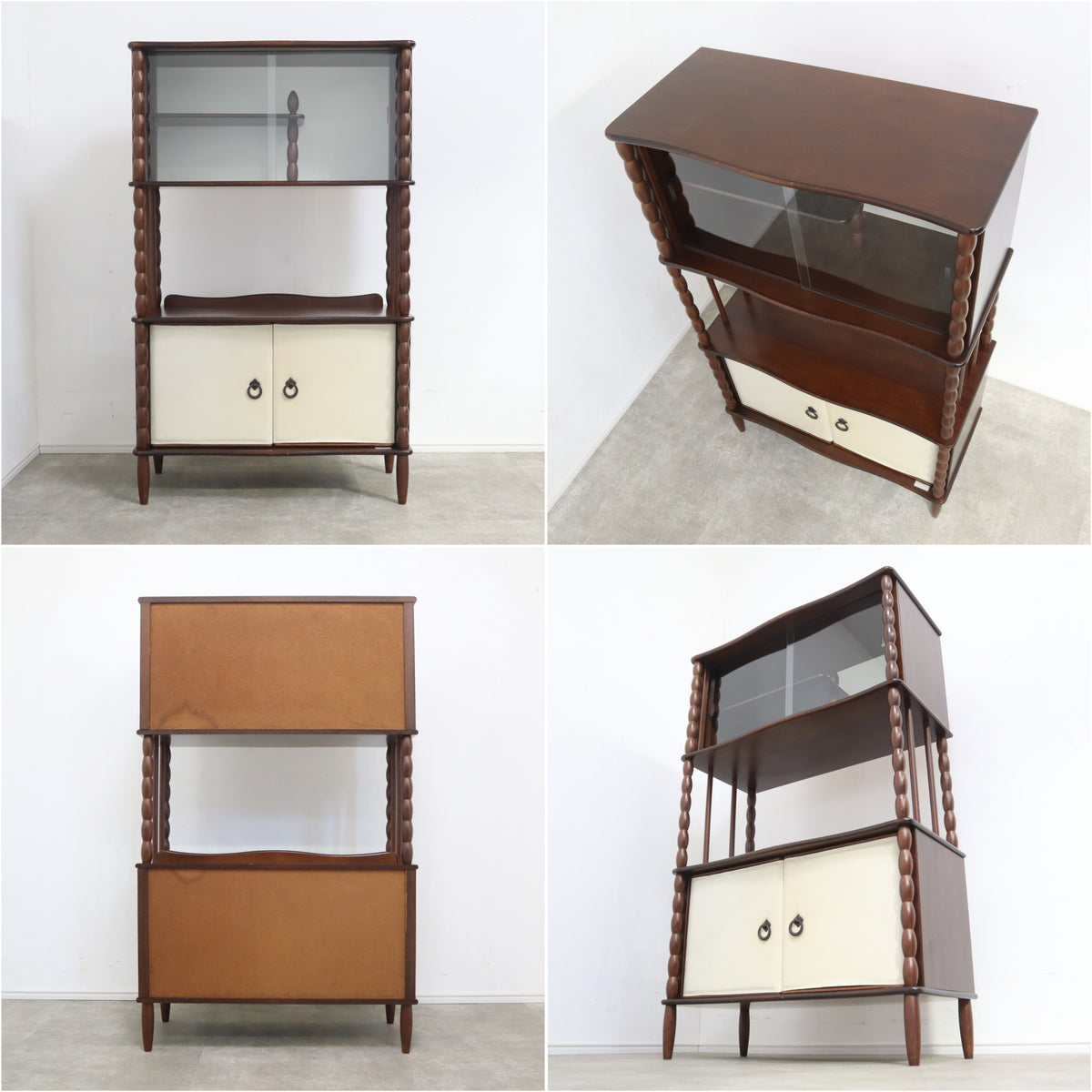 ジャパンヴィンテージ Najiko ナジコ ガラスキャビネット 木製 古家具 ジャパンヴィンテージ Najiko ナジコ ガラスキャビネット 木製 古家具