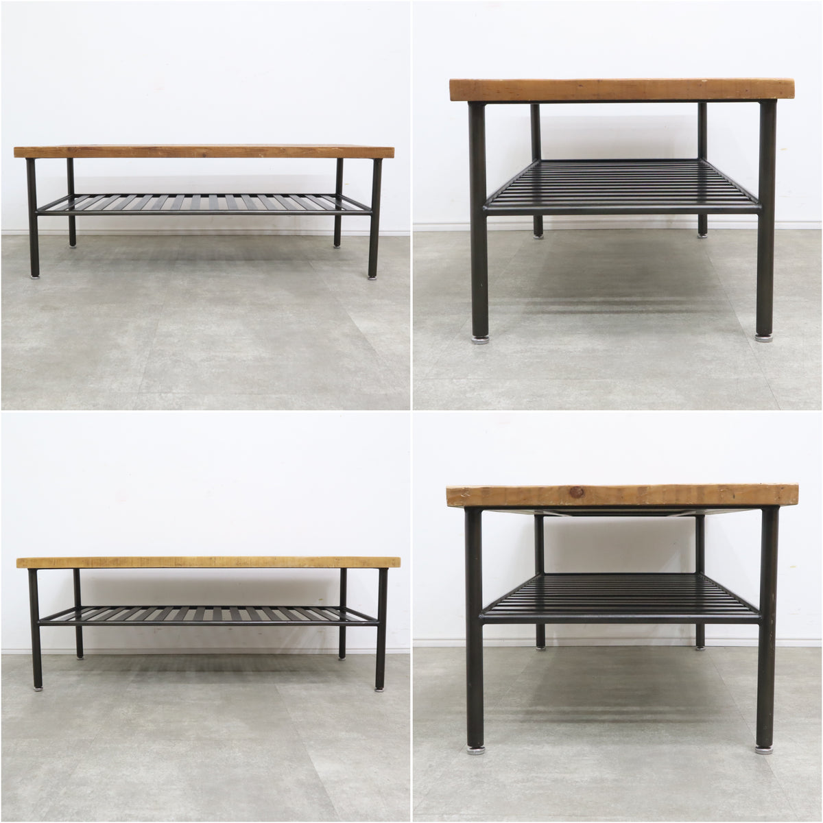 【クラッシュゲート】ギネス センターテーブル 90cm ヘリンボーン天板 クラッシュゲート ギネスコーヒーテーブル クラッシュゲート