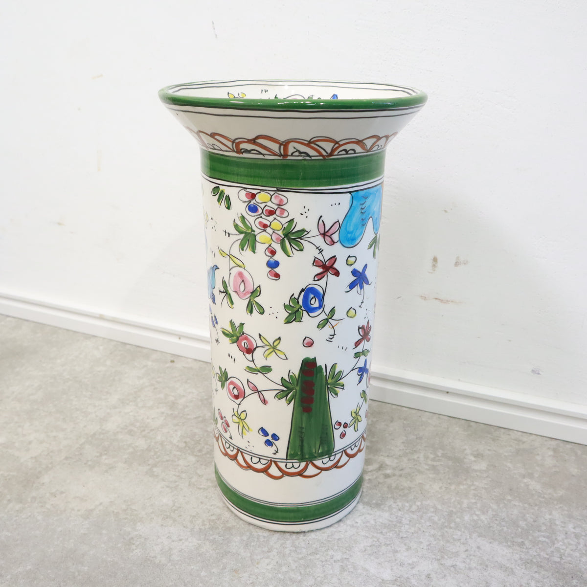 イタリア製　マヨリカ焼き　花瓶 イタリア製マヨリカ焼きのヴィンテージ花瓶 – バナルオンライン