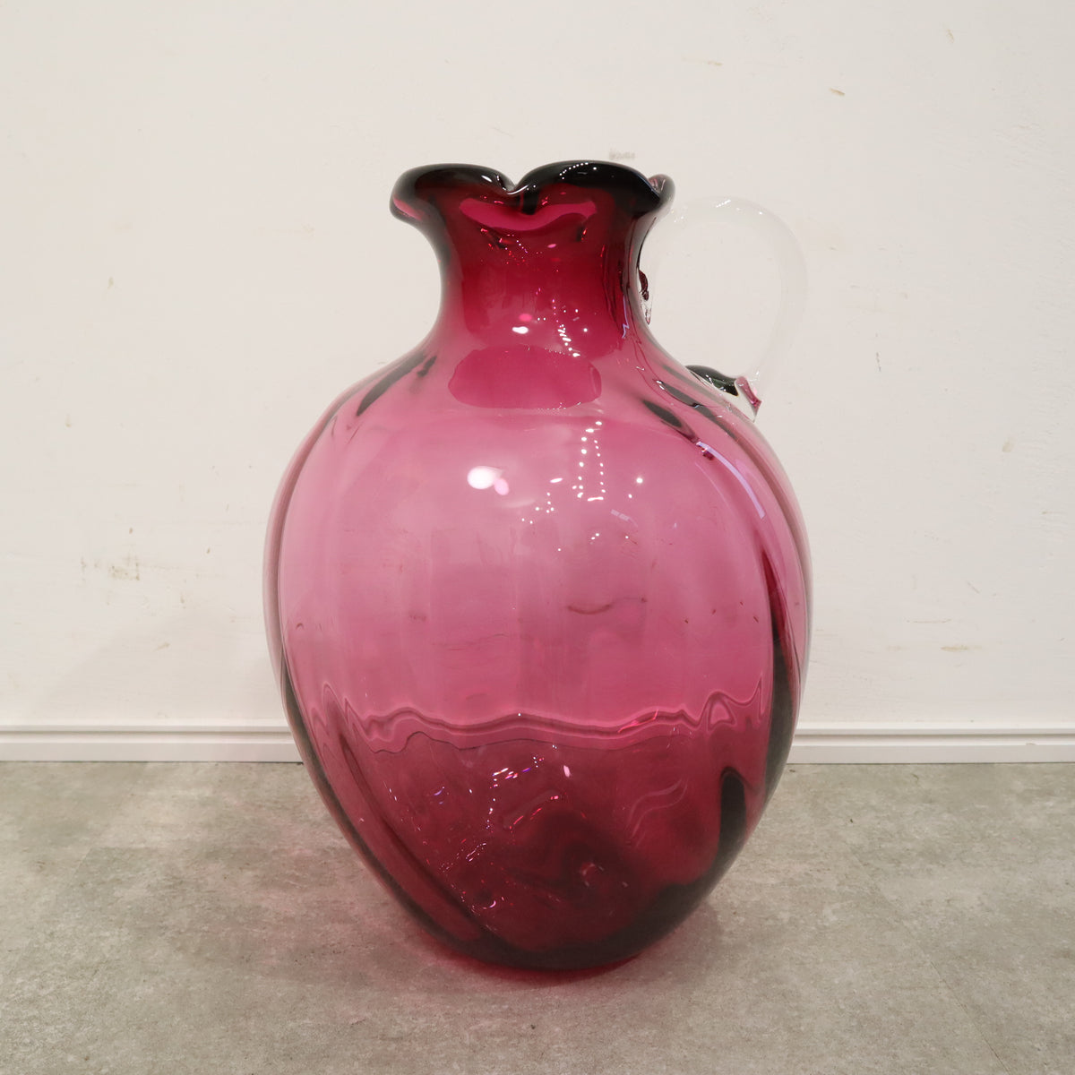 花瓶　ガラス　赤　レッド　硝子　陶芸　インテリア★K1052Ｎ