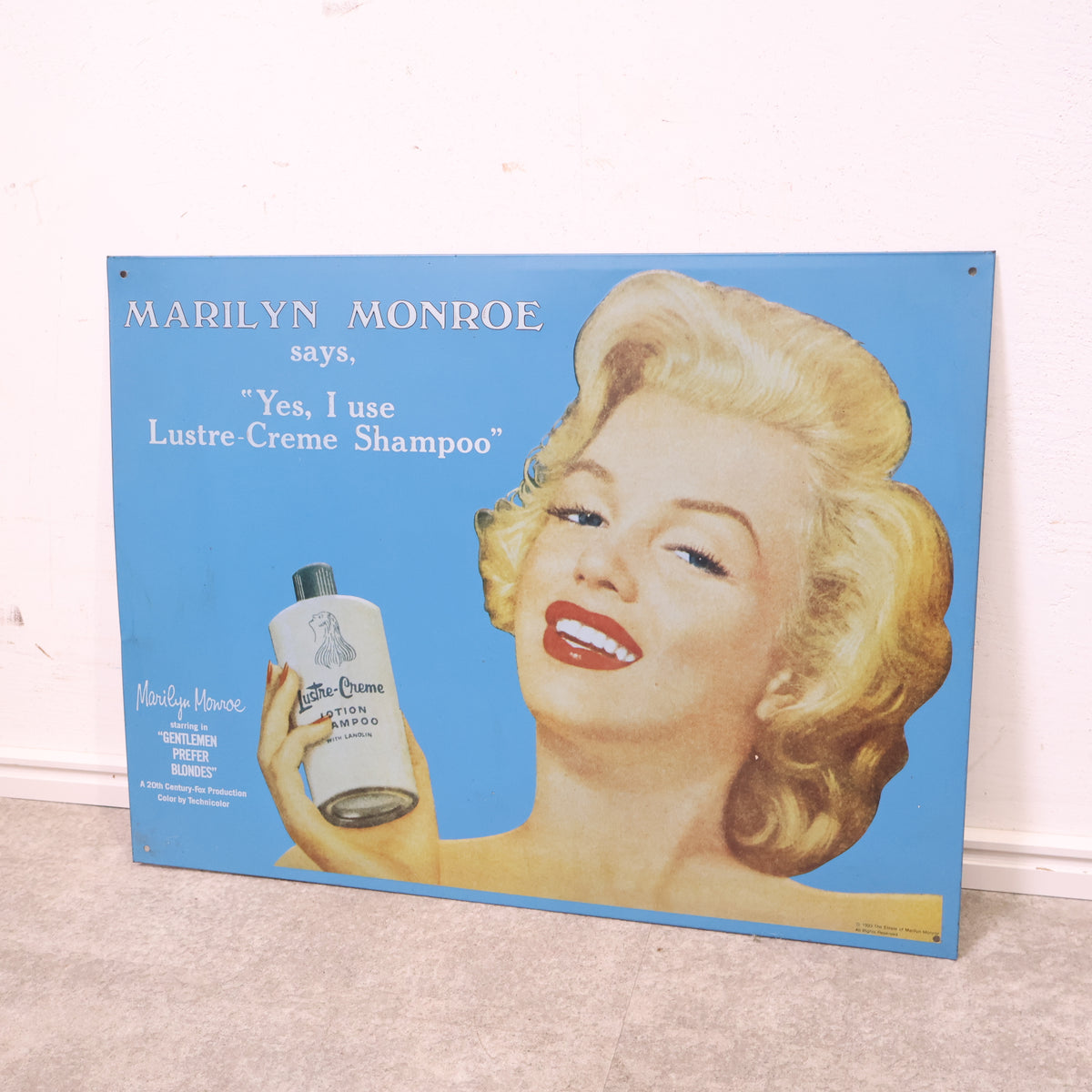 マリリン・モンロー鉄製看板 マリリン・モンローの広告看板（ブリキ製） – バナルオンライン