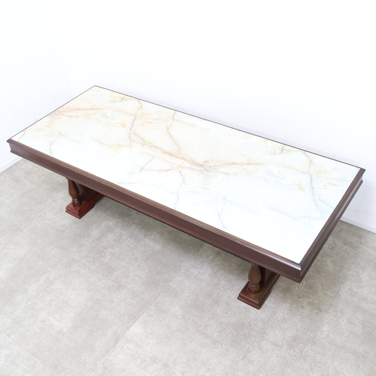 オールドカリモクの大理石調センターテーブル – バナル
