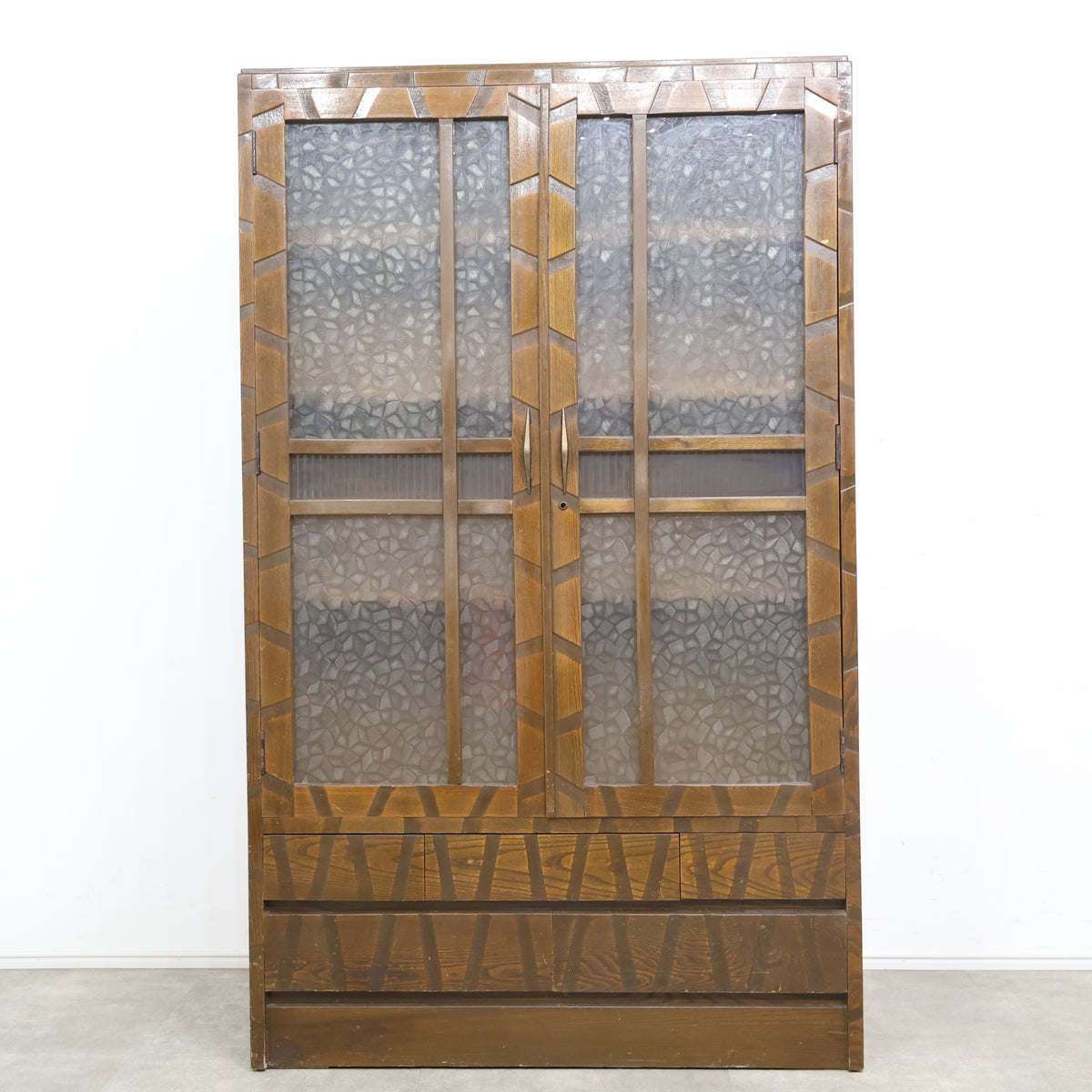 模様ガラスのレトロキャビネット・書棚 – バナルオンラインショップ