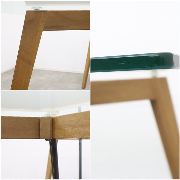 【店舗受取限定】a.depeche/アデペシュ G-knot glass table 1500 ジーノットグラステーブル
