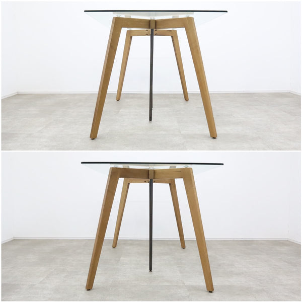 【店舗受取限定】a.depeche/アデペシュ G-knot glass table 1500 ジーノットグラステーブル