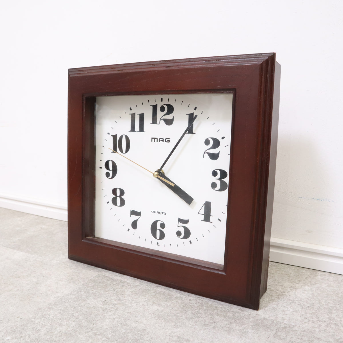 さんてる 日本製 レトロ掛け時計 (ファクトリー) ナチュラル QL622-NA