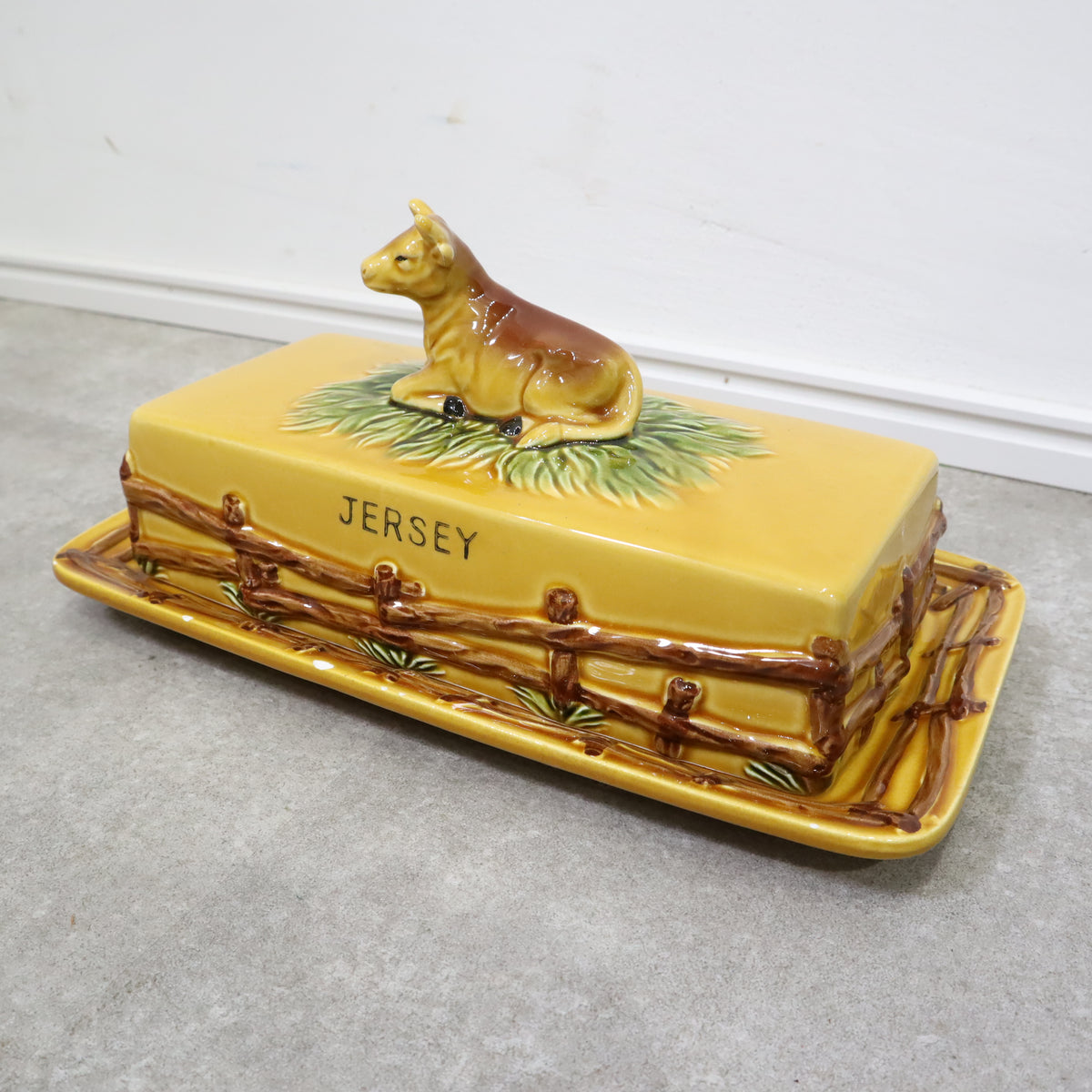 ヴィンテージ「JERSEY」バターケース・バターディッシュ