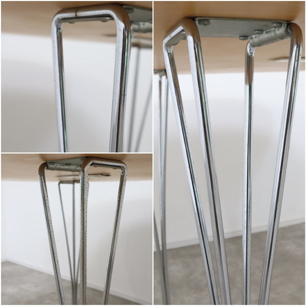 Fritz Hansen フリッツハンセン ダイニングテーブル Bテーブル スーパー円 杢目 アルネ・ヤコブセン【08C2208013】