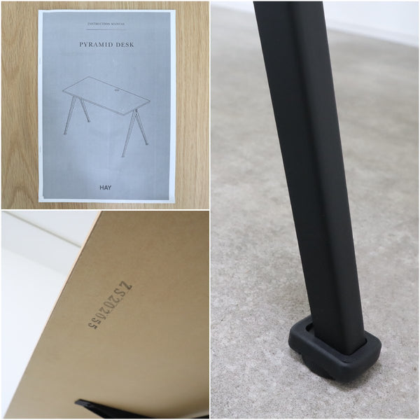 HAY デスク PYRAMID DESK ピラミッドデスク オーク材 アイアンフレーム 作業台 インダストリアル【08D2208025】