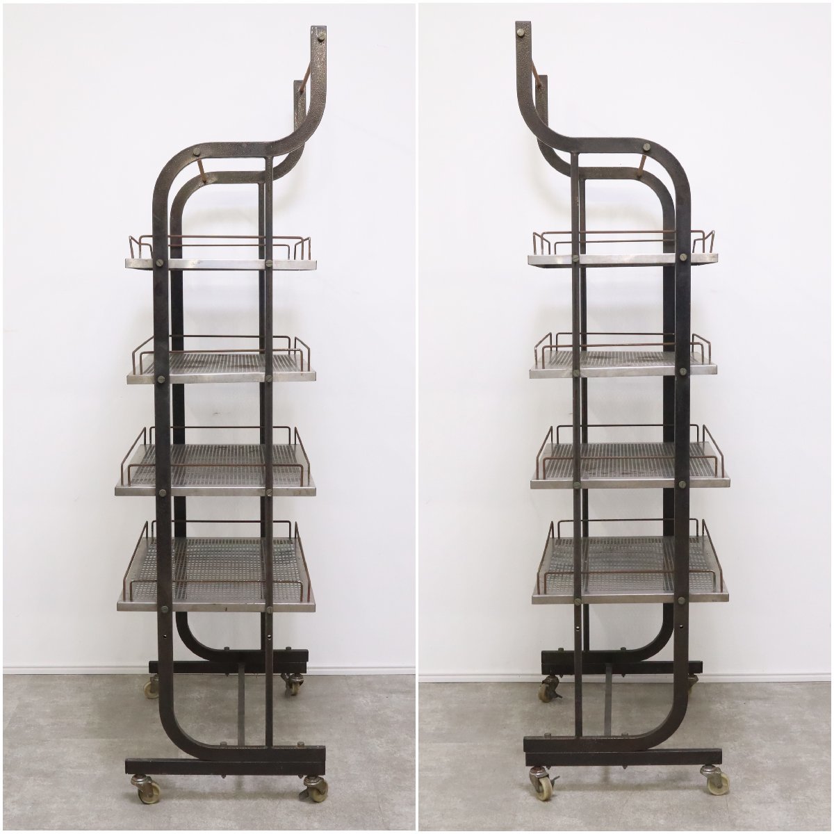 ヴィンテージ インダストリアル ツールキャビネット ツーリングラック 升目 キャビネット おしゃれ ラック シェルフ インダストリアル