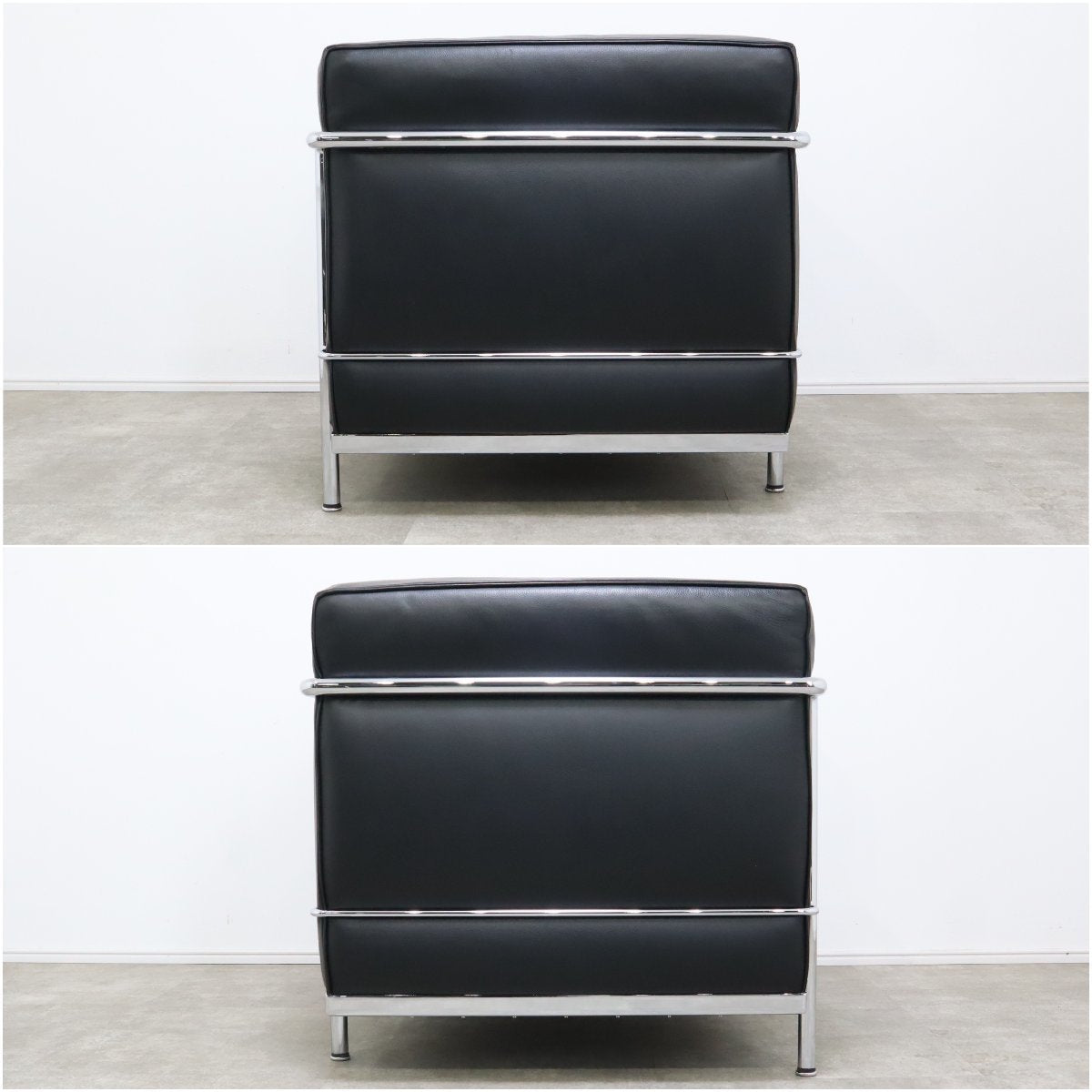 EGC103 展示品 Cassina カッシーナ ル・コルビュジエ LC2 1P Cassina】カッシーナ LC2 1人掛けソファ 黒革 レザー ル