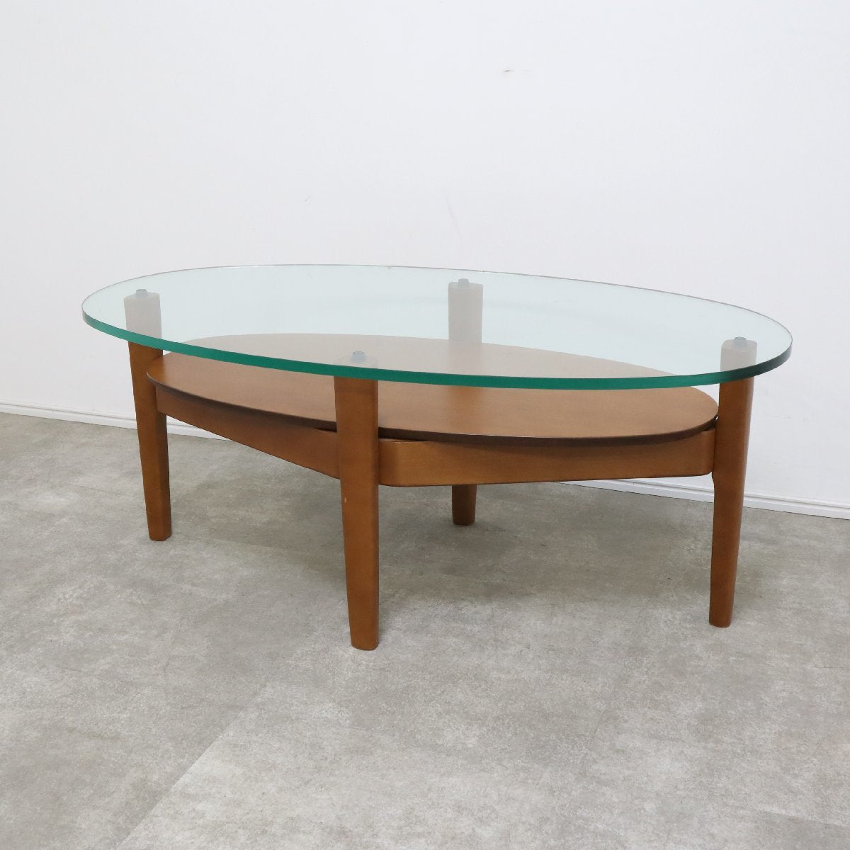 わくわく家具maruni マルニ ガラステーブル センターテーブル ガラストップ オーバル