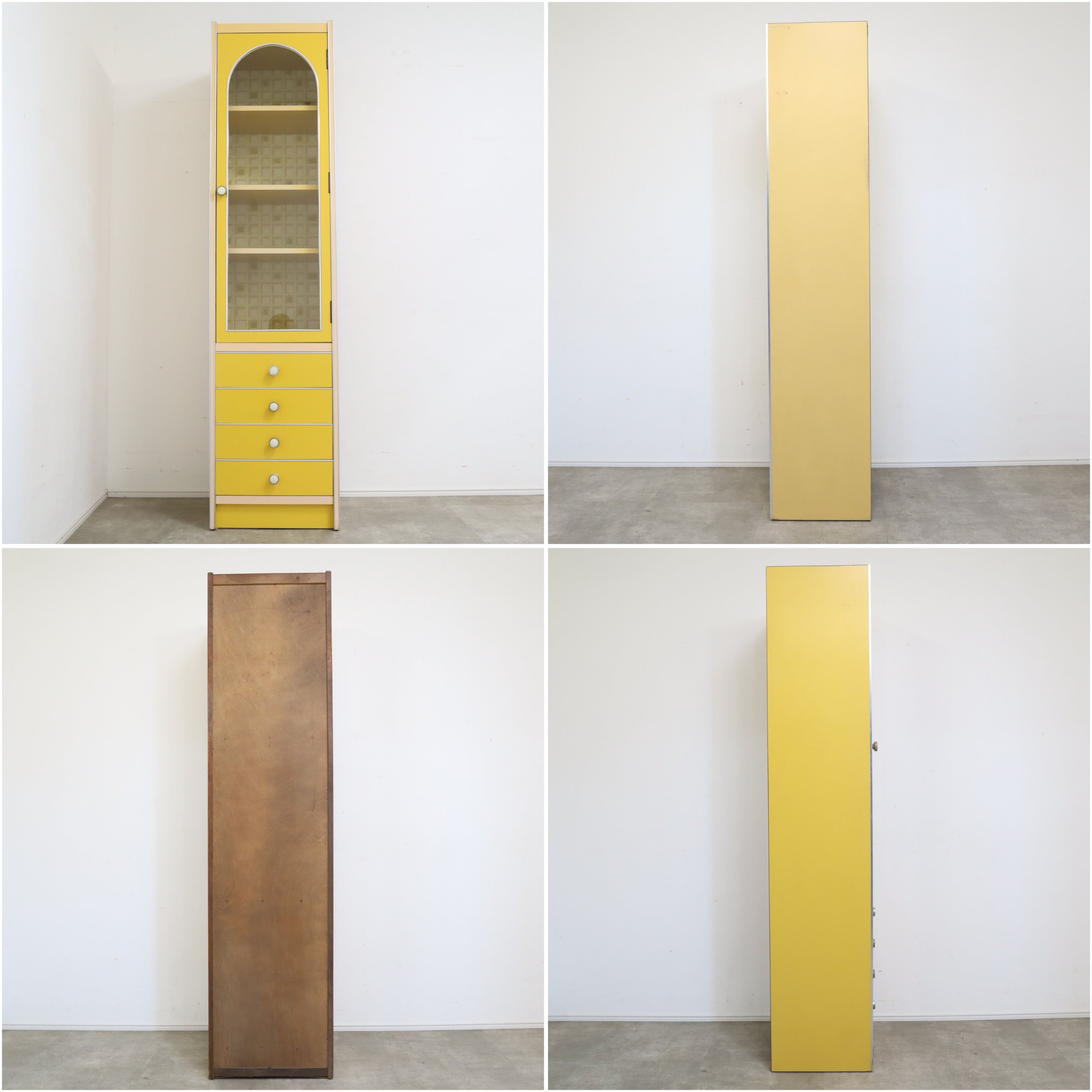 レモンイエローのレトロ食器棚 – バナルオンラインショップ（BANUL）の