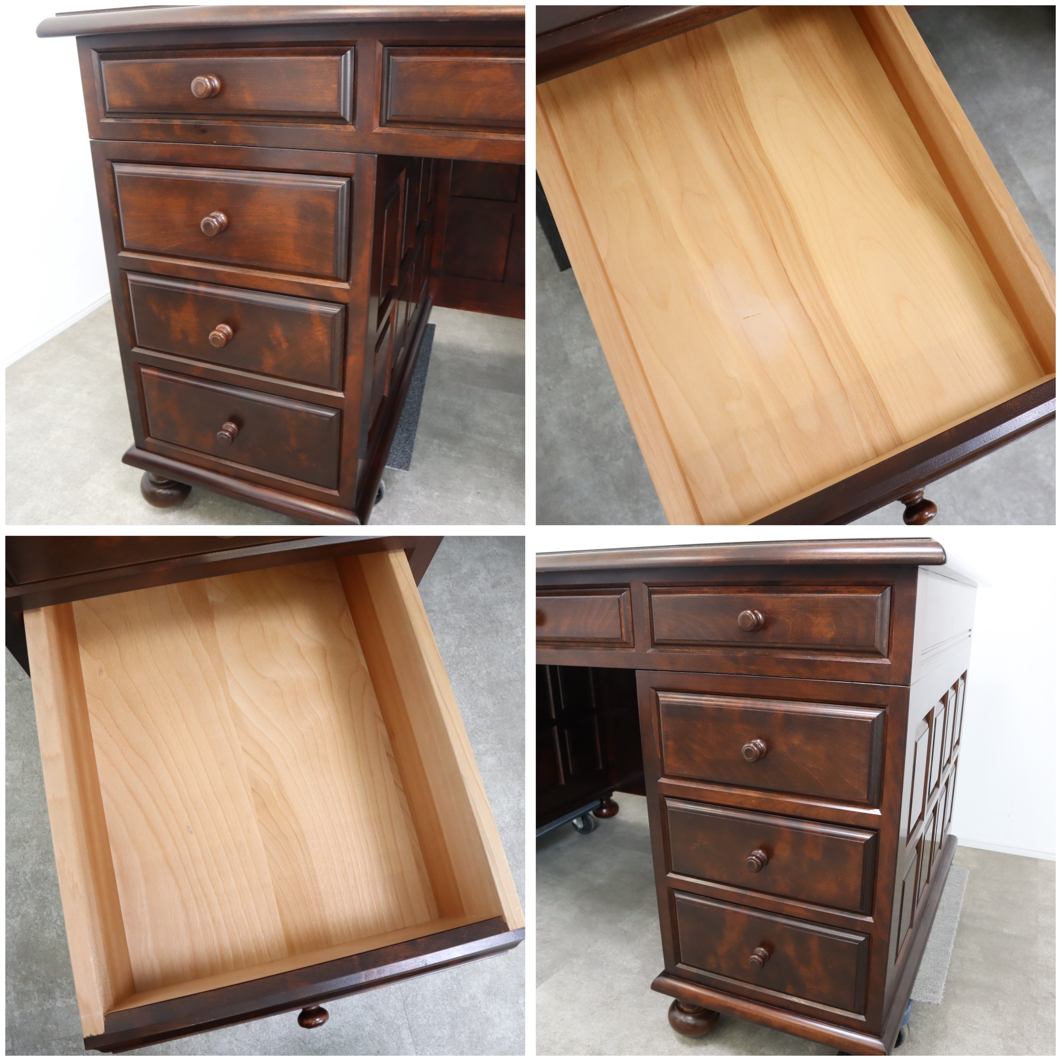 希少 松本民芸家具 H型 両袖机 デスク 書斎机 定価約100万 – バナル