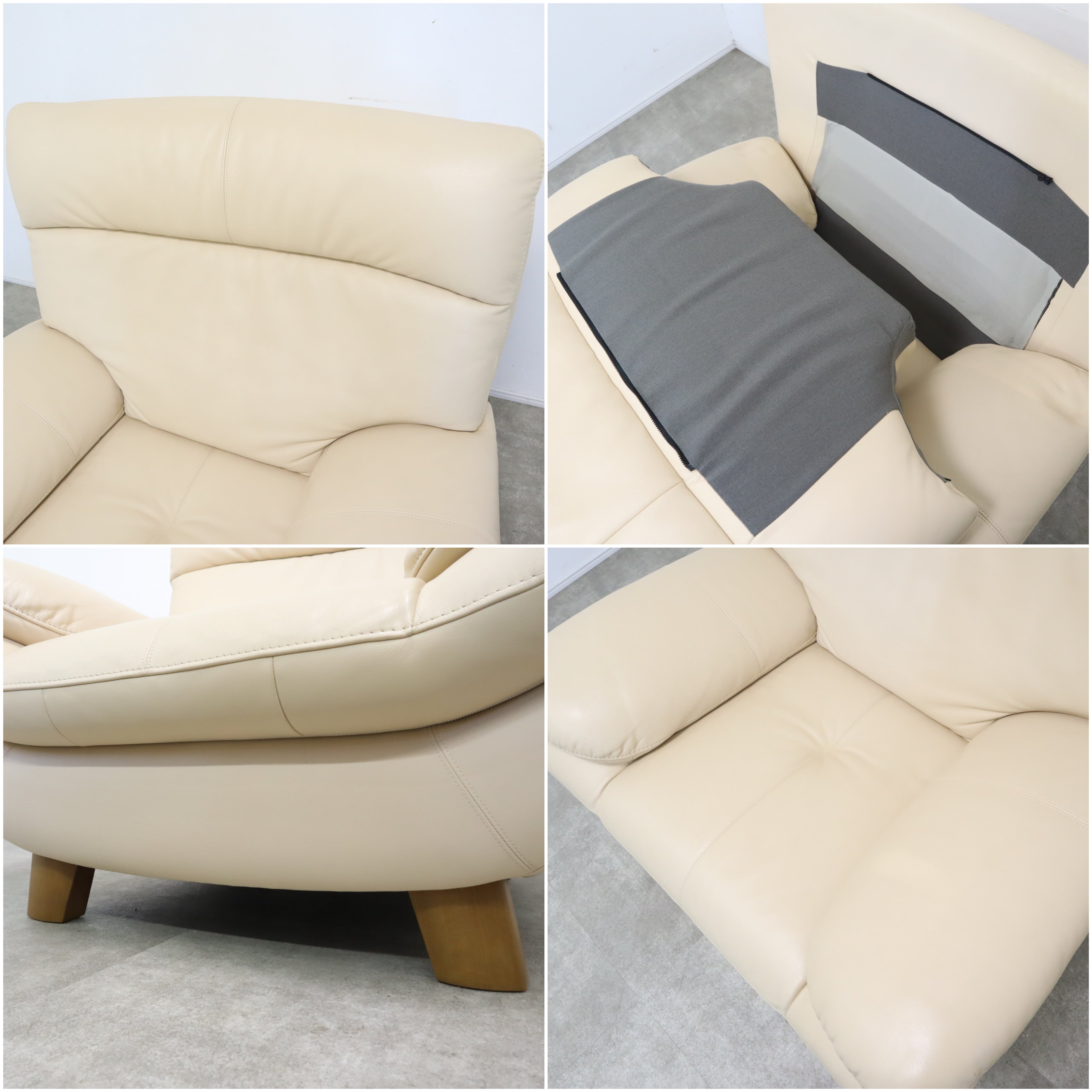 カリモク 本革張り1人掛けパーソナルソファ（ZT83） – バナル