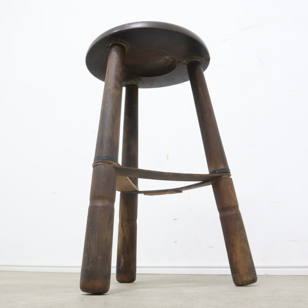 古い木製スツール・丸椅子