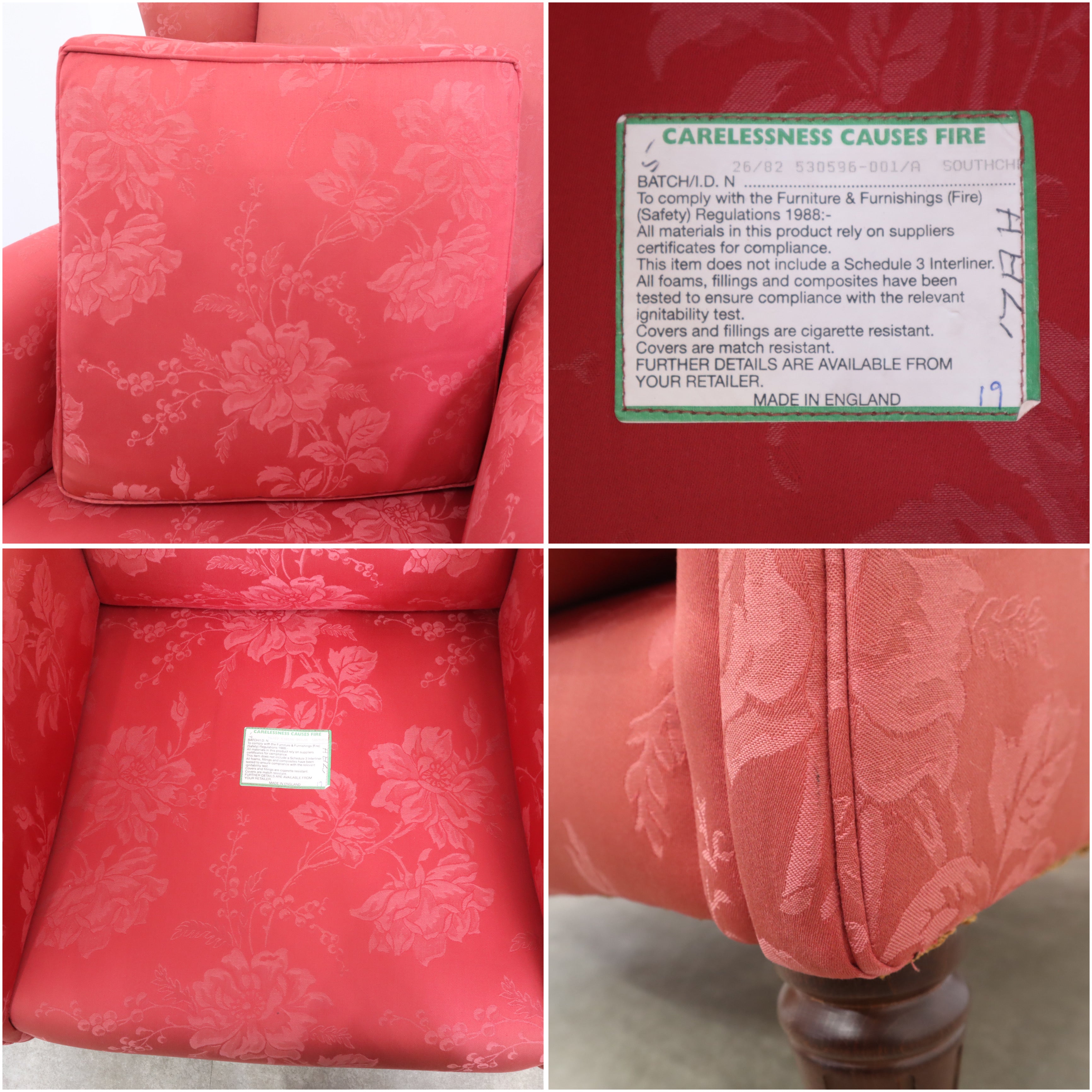 LAURA ASHLEY Furniture ウィングバックチェア・シングルソファ