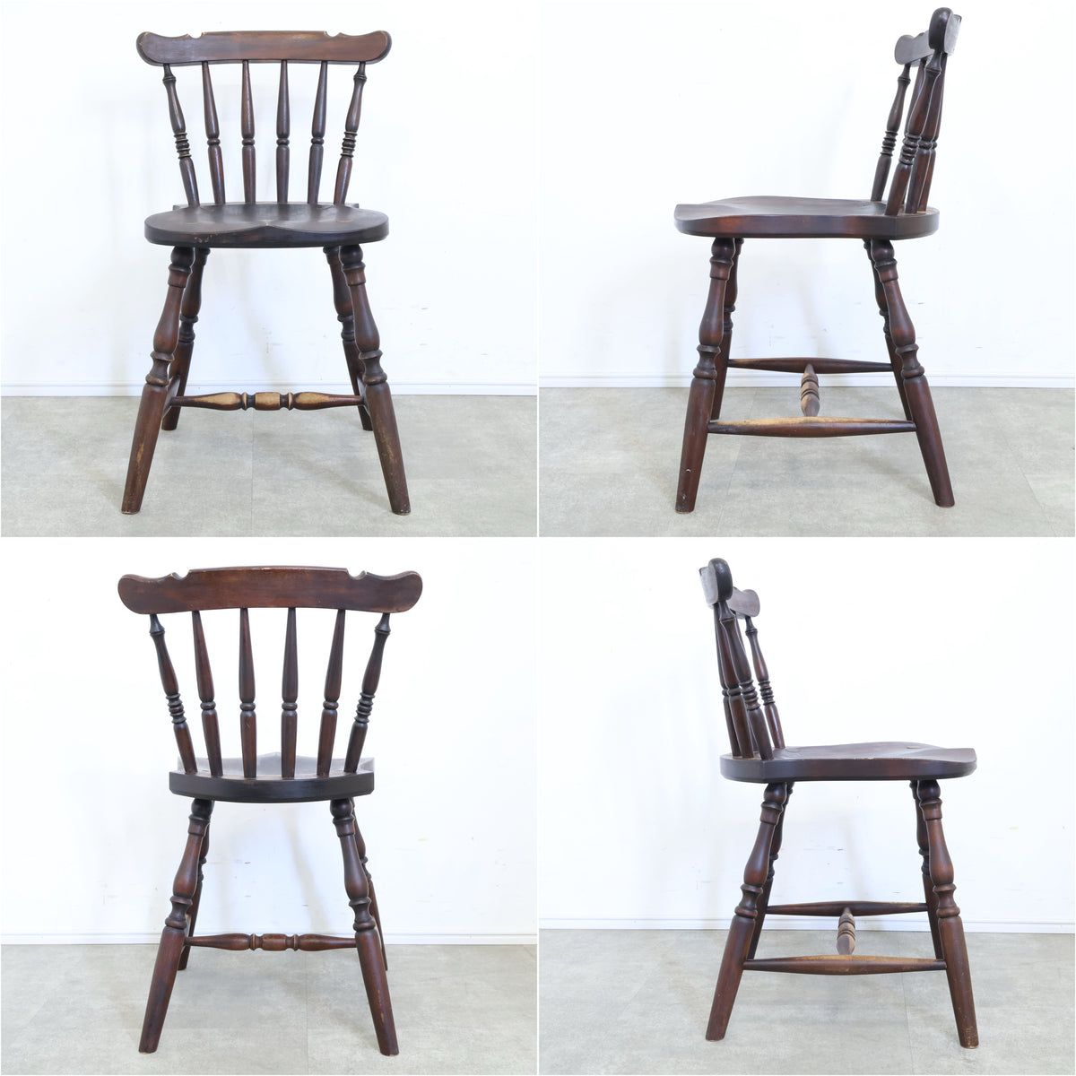 松本民芸家具スピンドルチェア 2脚セットウィンザーチェア/ボウバック