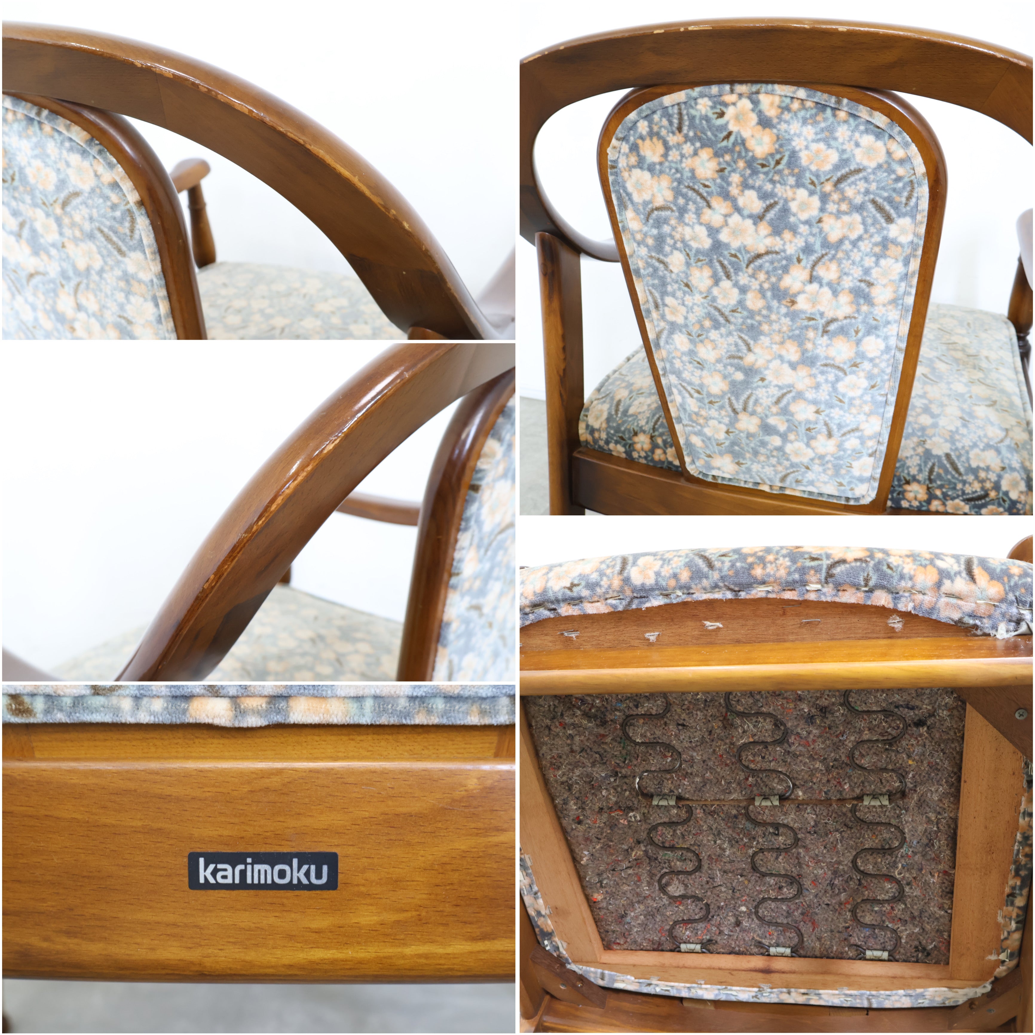 フク☆管237☆カリモク☆karimoku☆コロニアル☆アームチェアー karimoku カリモク アームチェア ダイニングチェア コロニアル