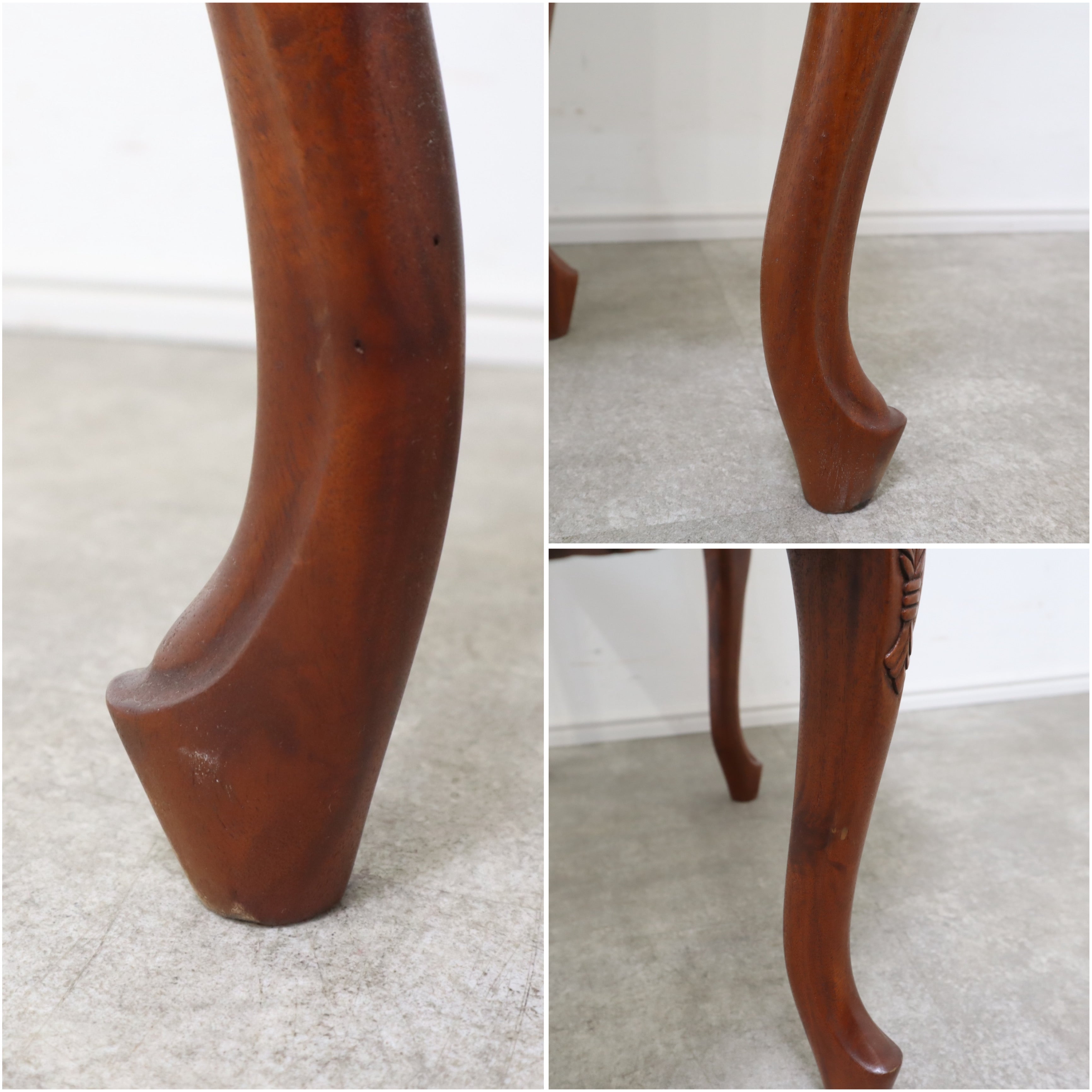 店舗受取限定】アンティーク調ガラスキャビネット・ハーフムーン