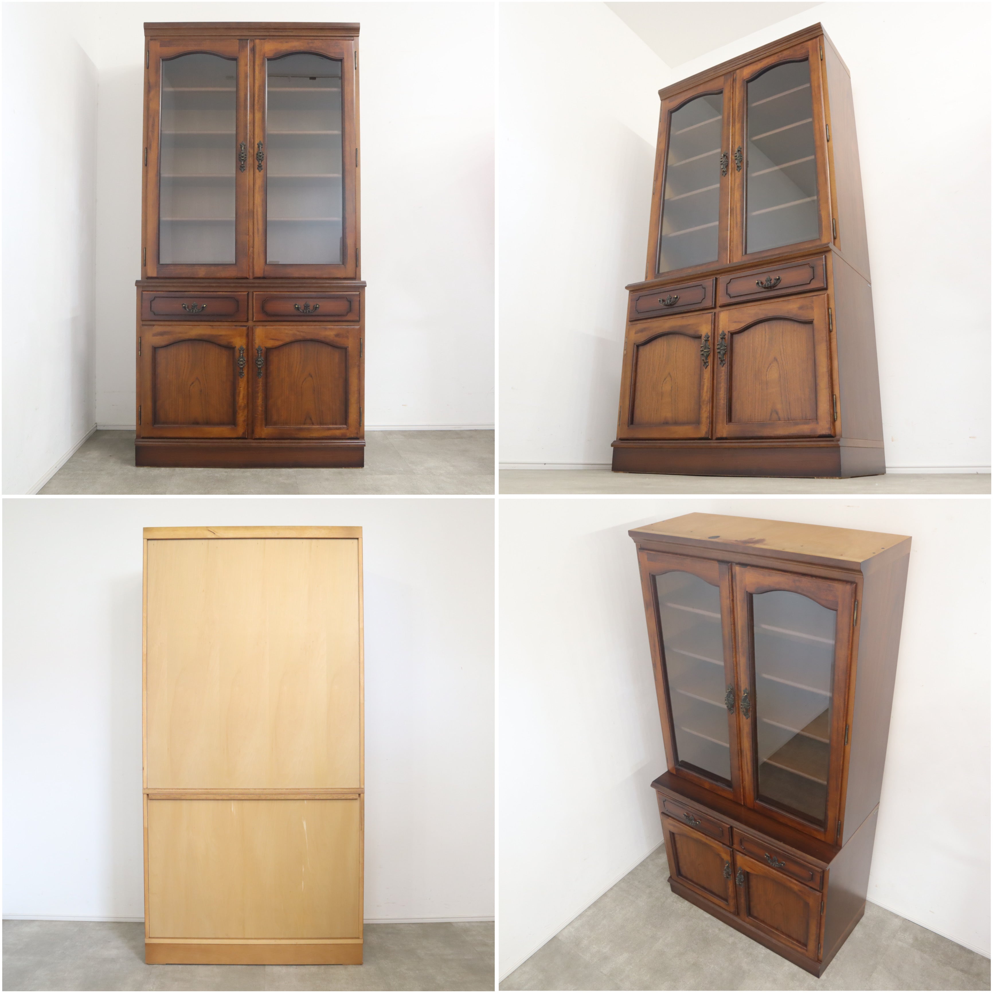 自宅保管品 karimoku コロニアル 食器棚 キャビネット 99年3月製造 自宅保管品 karimoku コロニアル 食器棚 キャビネット 99年3月製造