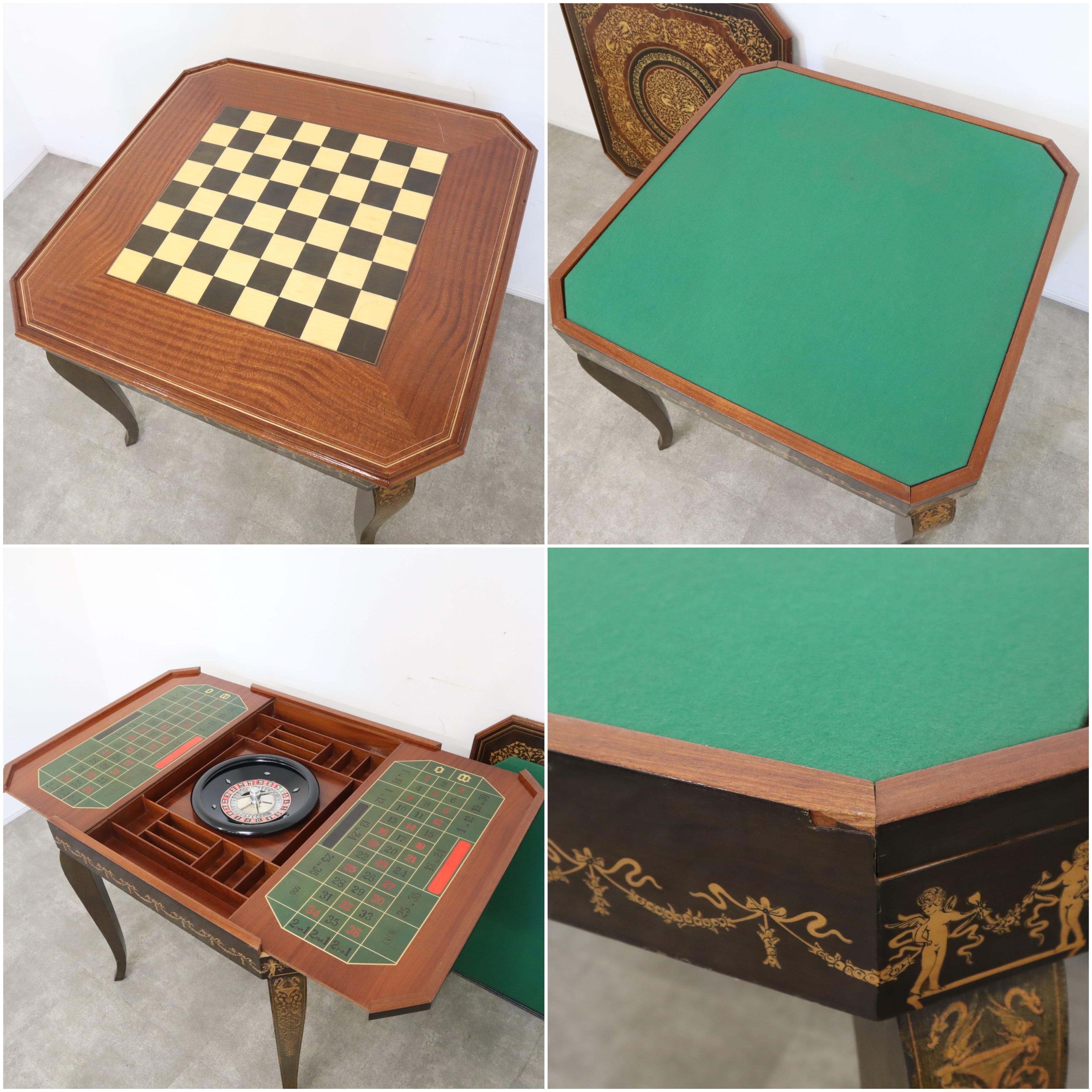 象嵌 ゲームテーブル カジノテーブル チェス バックギャモン ルーレット アンティーク イタリア製 象嵌細工のゲームテーブル・カジノテーブル – バナルオンライン