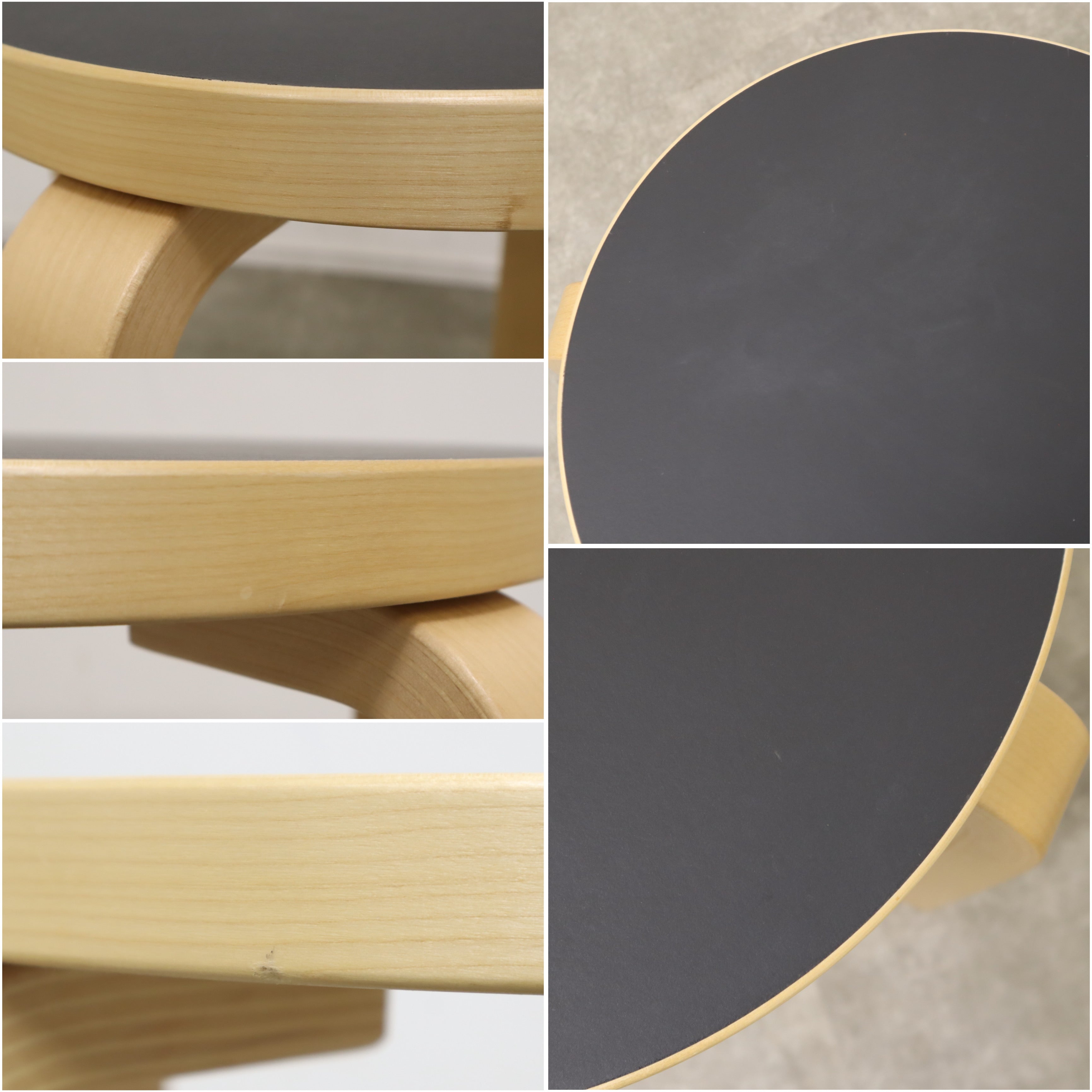 アルテック（Artek）Stool 60スコープ別注 リノリウム （チャコール 15