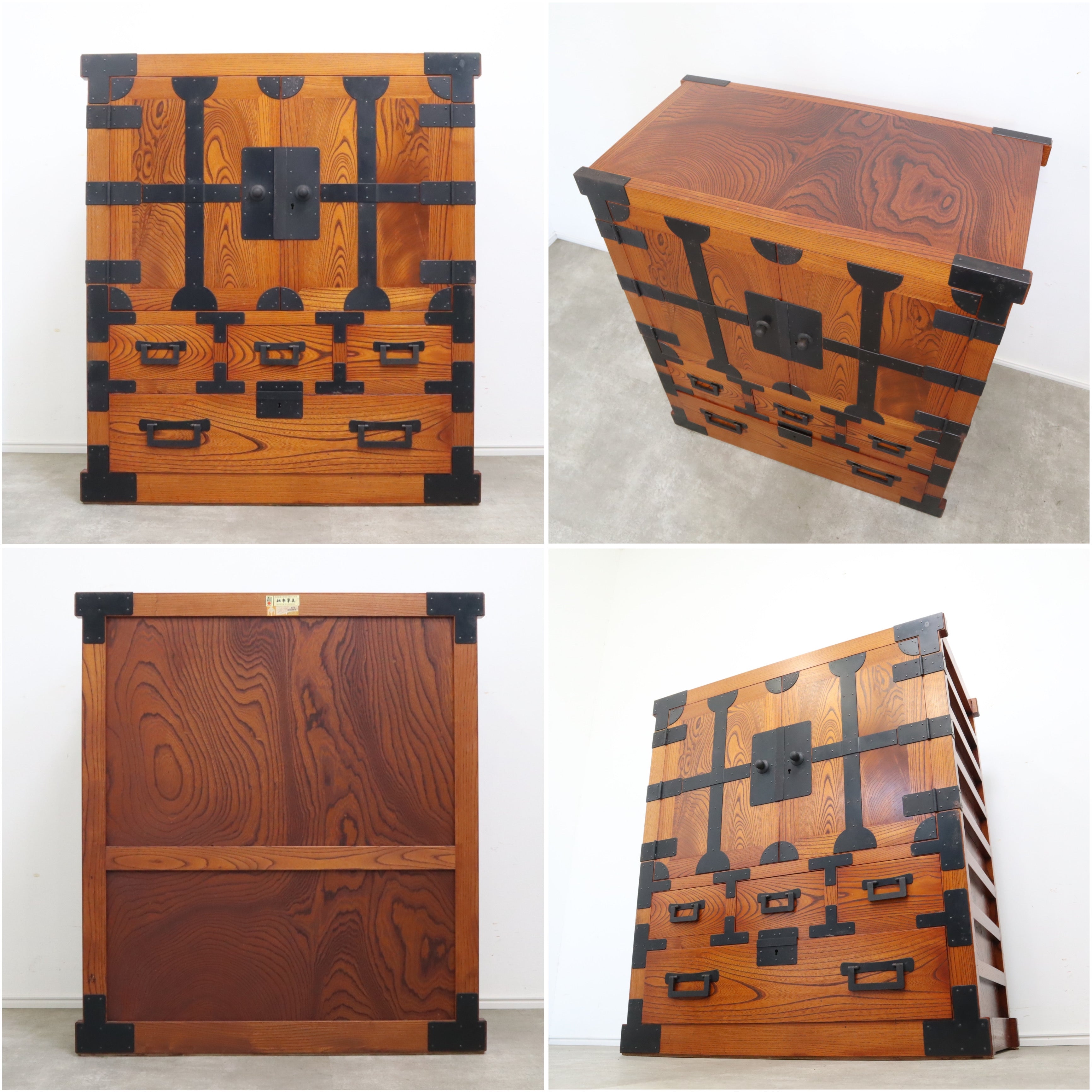 国指定伝統工芸品】松本帖タンスB（欅無垢材・拭き漆）松本民芸