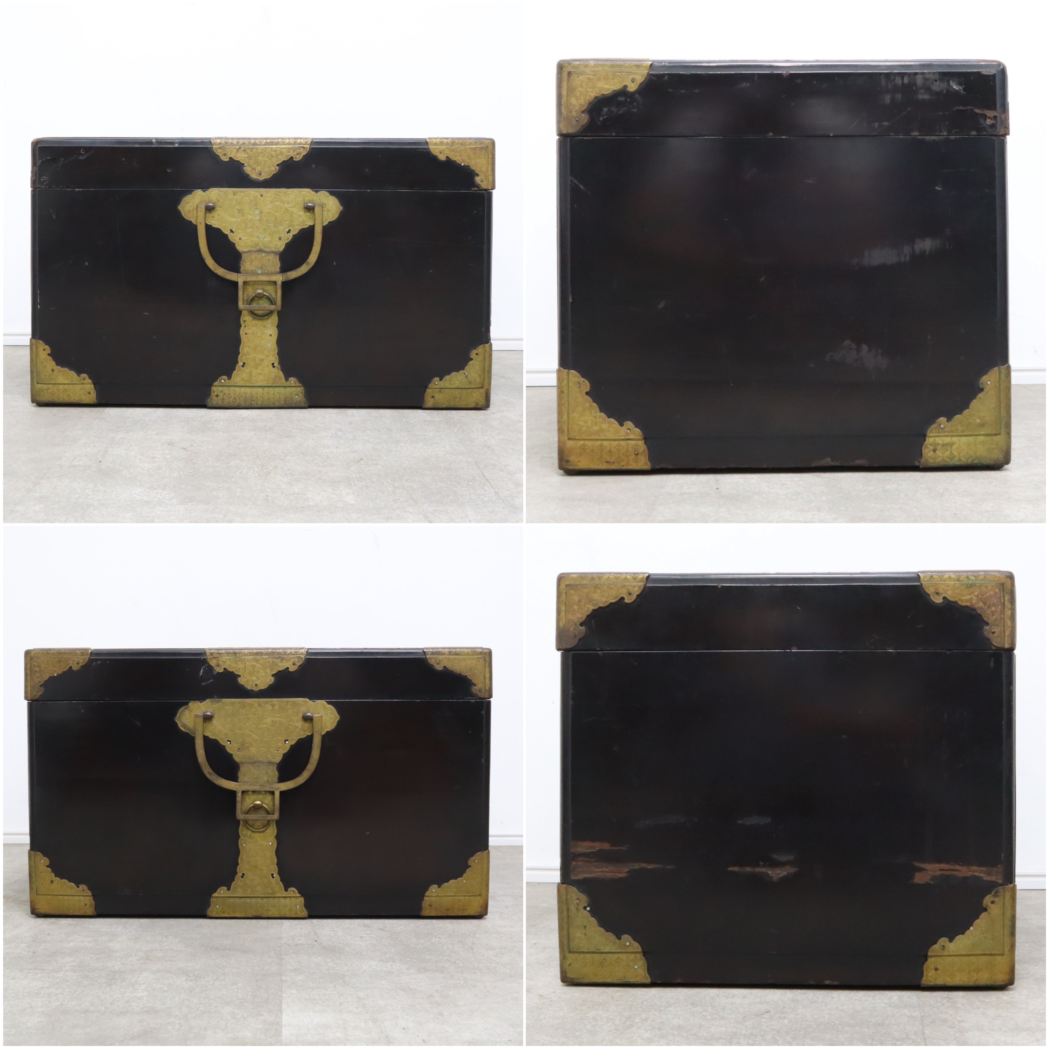 真鍮金具が目を引く！漆塗りの挟箱（はさみばこ） – バナルオンライン