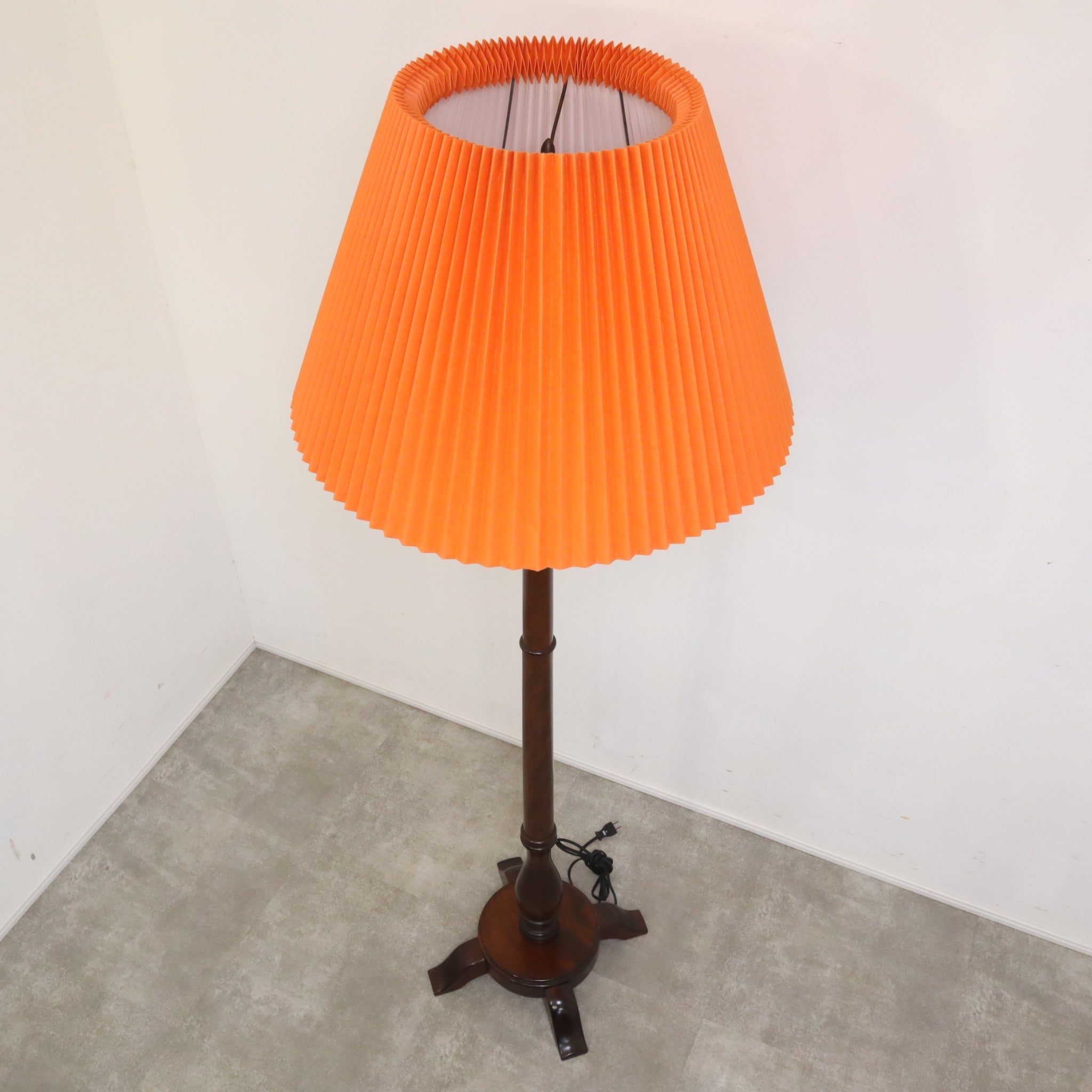 松本民芸家具 A型フロアスタンド（和紙シェード・オレンジ新品