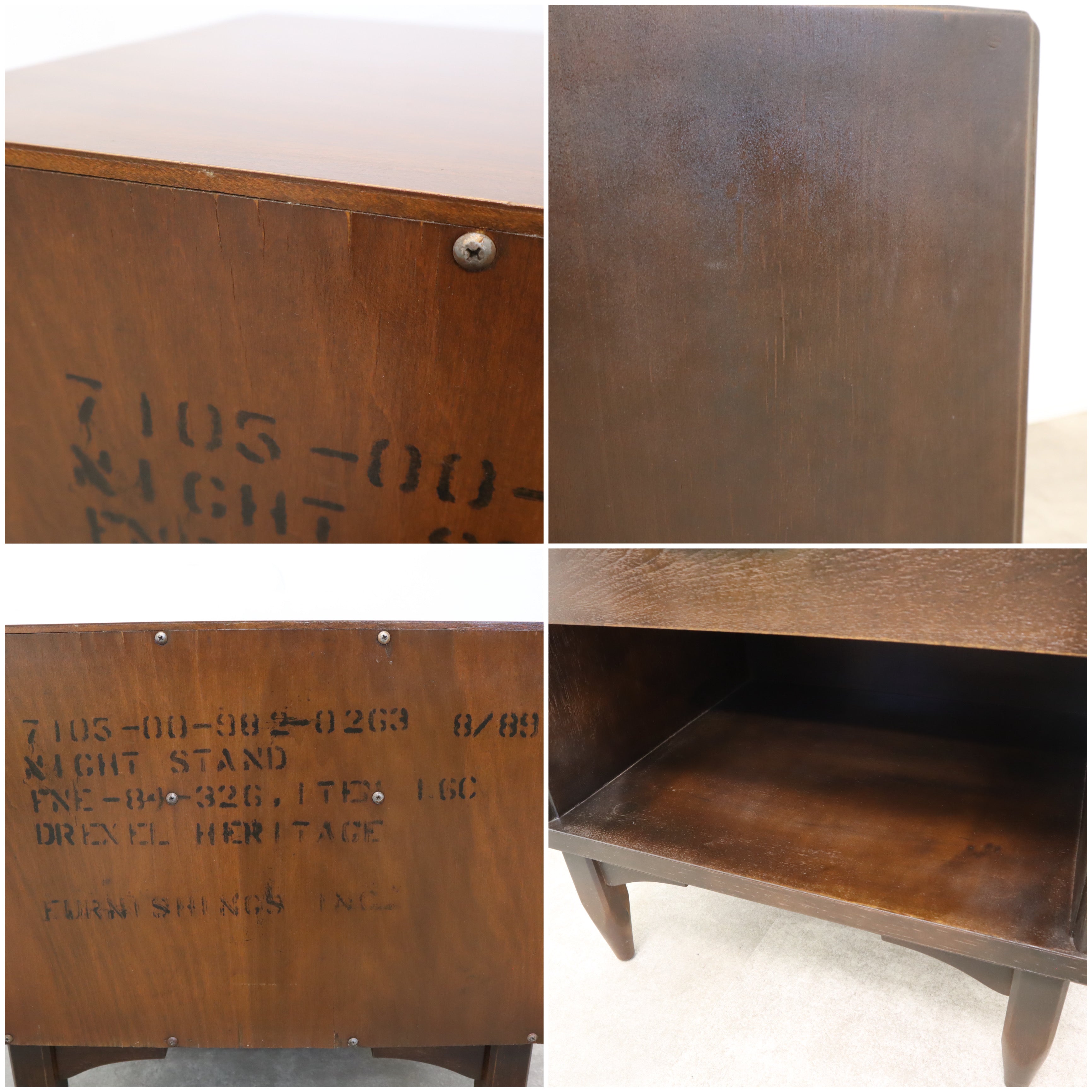 アメリカンヴィンテージ，チークナイトテーブル　DREXEL.HERITAGE アメリカンヴィンテージ，チークナイトテーブル DREXEL.HERITAGE