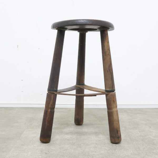 古い木製スツール・丸椅子