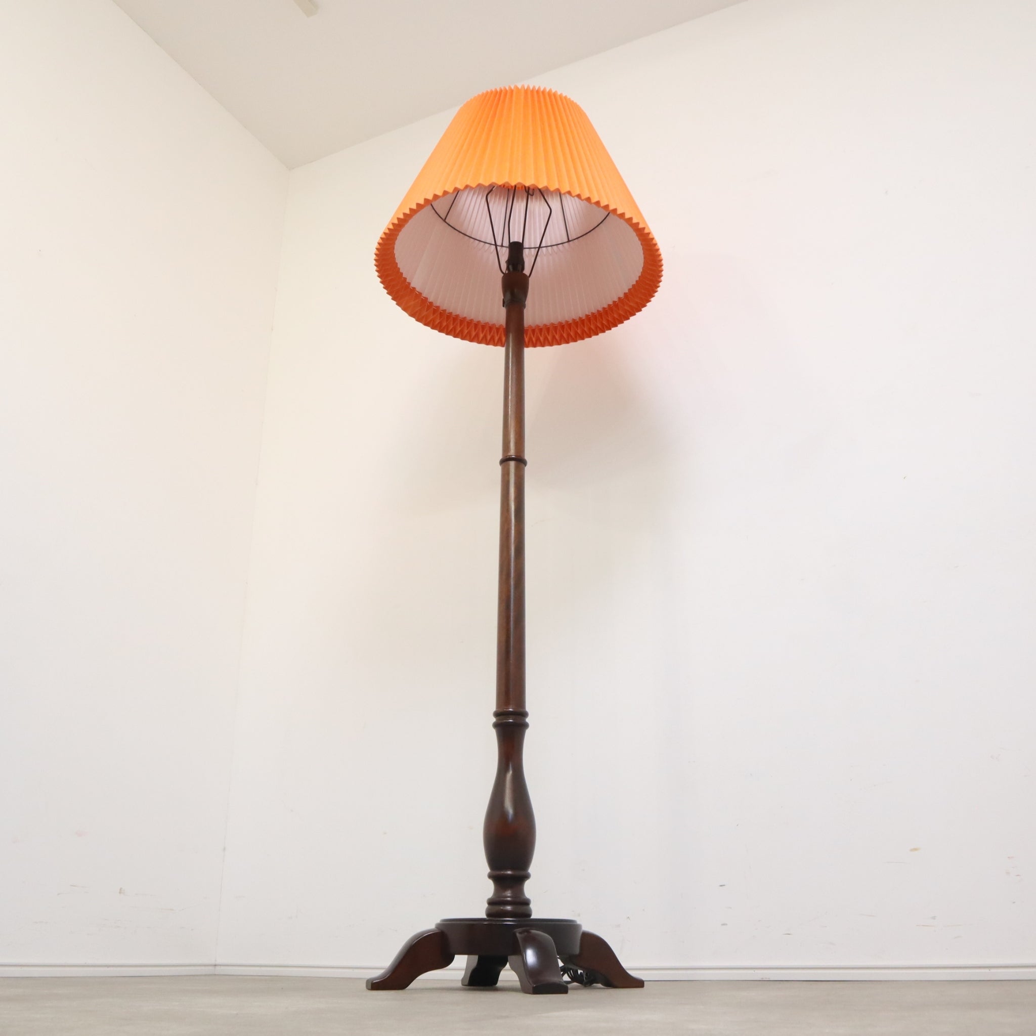 松本民芸家具 A型フロアスタンド（和紙シェード・オレンジ新品