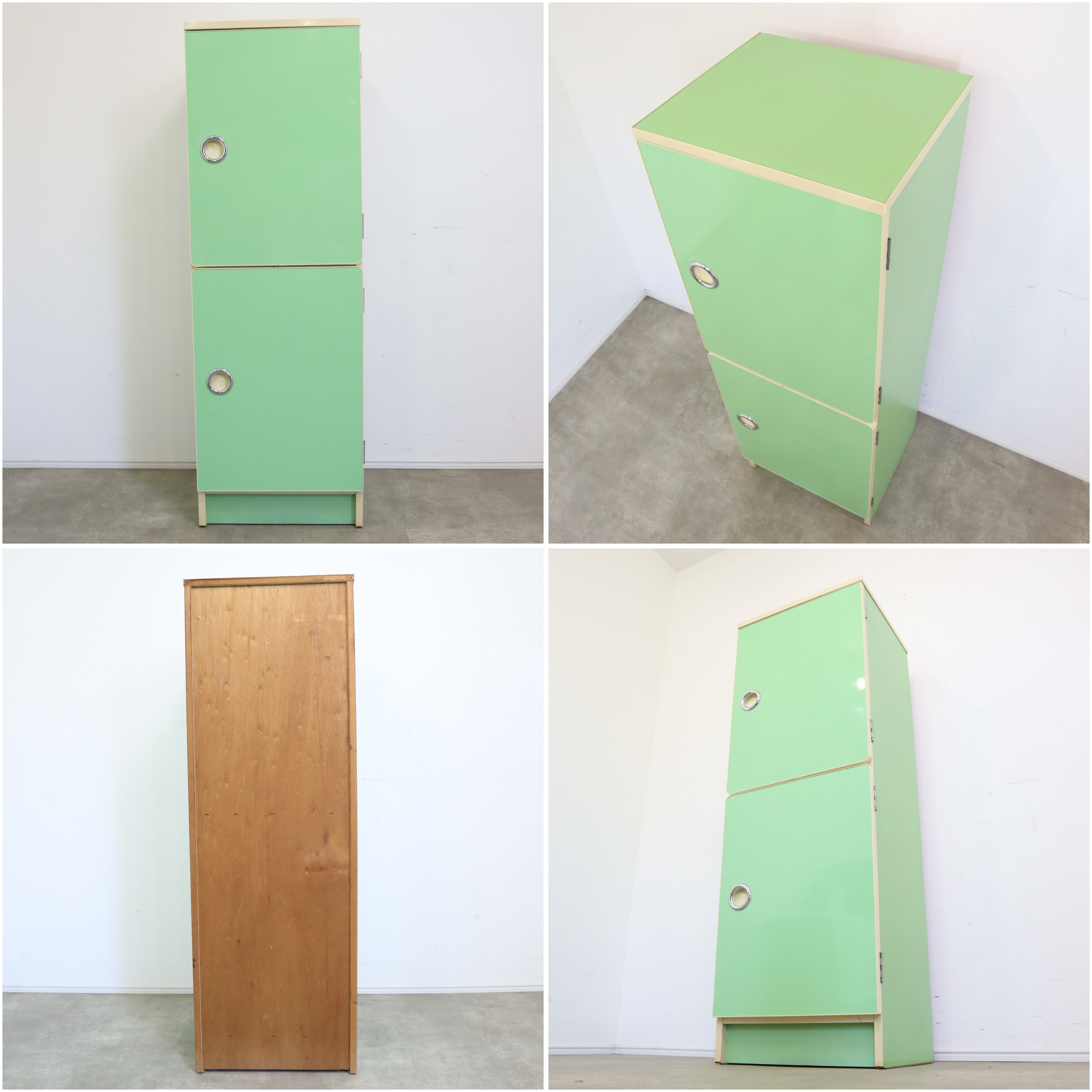 レトロポップなミントグリーンのキャビネット – バナルオンライン