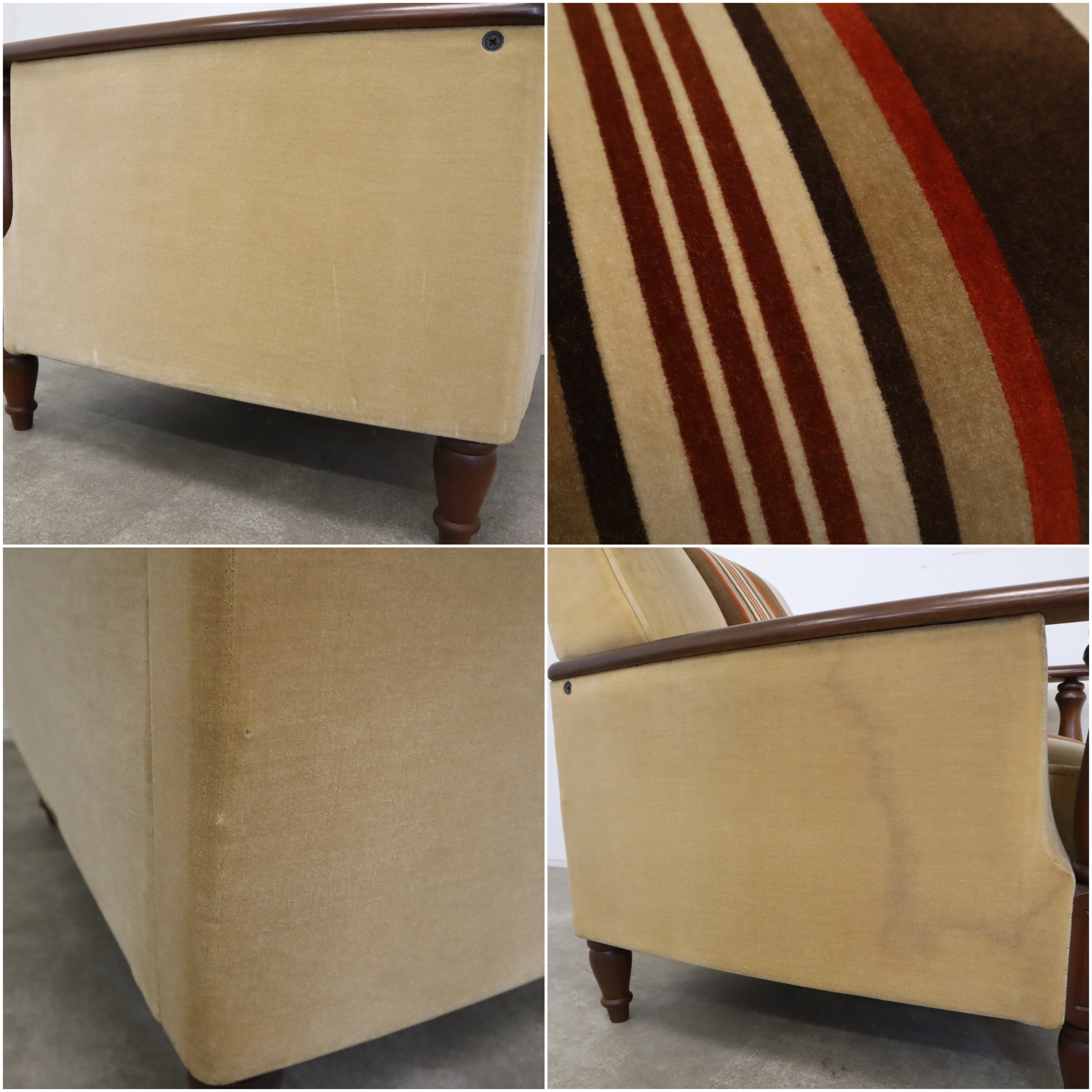 maruni ストライプ柄オットマン1脚 maruni ストライプ柄オットマン1脚 maruni ストライプ柄