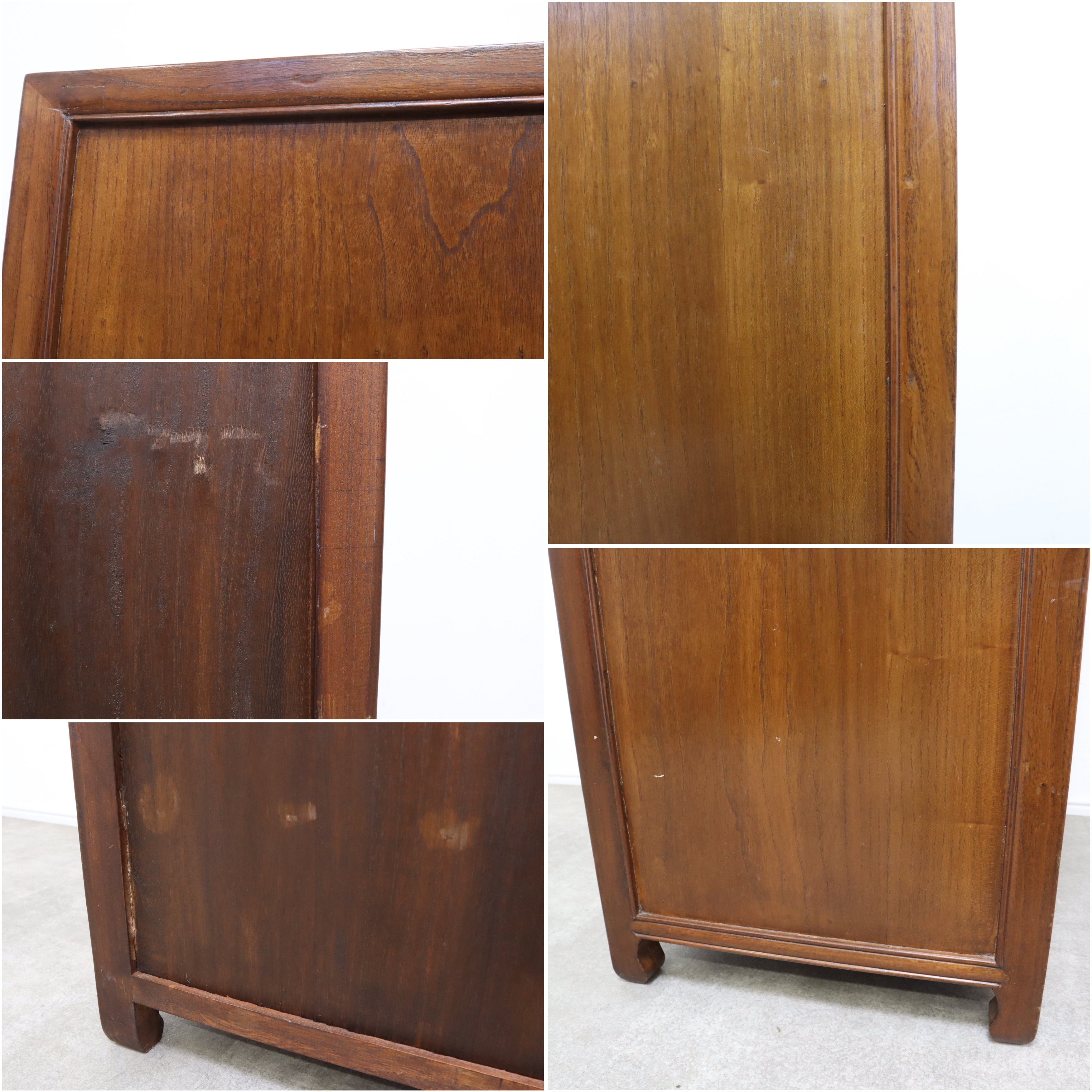 黒漆 中国美術 花鳥図 真鍮金具 飾り棚/キャビネット 黒漆 中国美術 花鳥図 真鍮金具 飾り棚/キャビネット