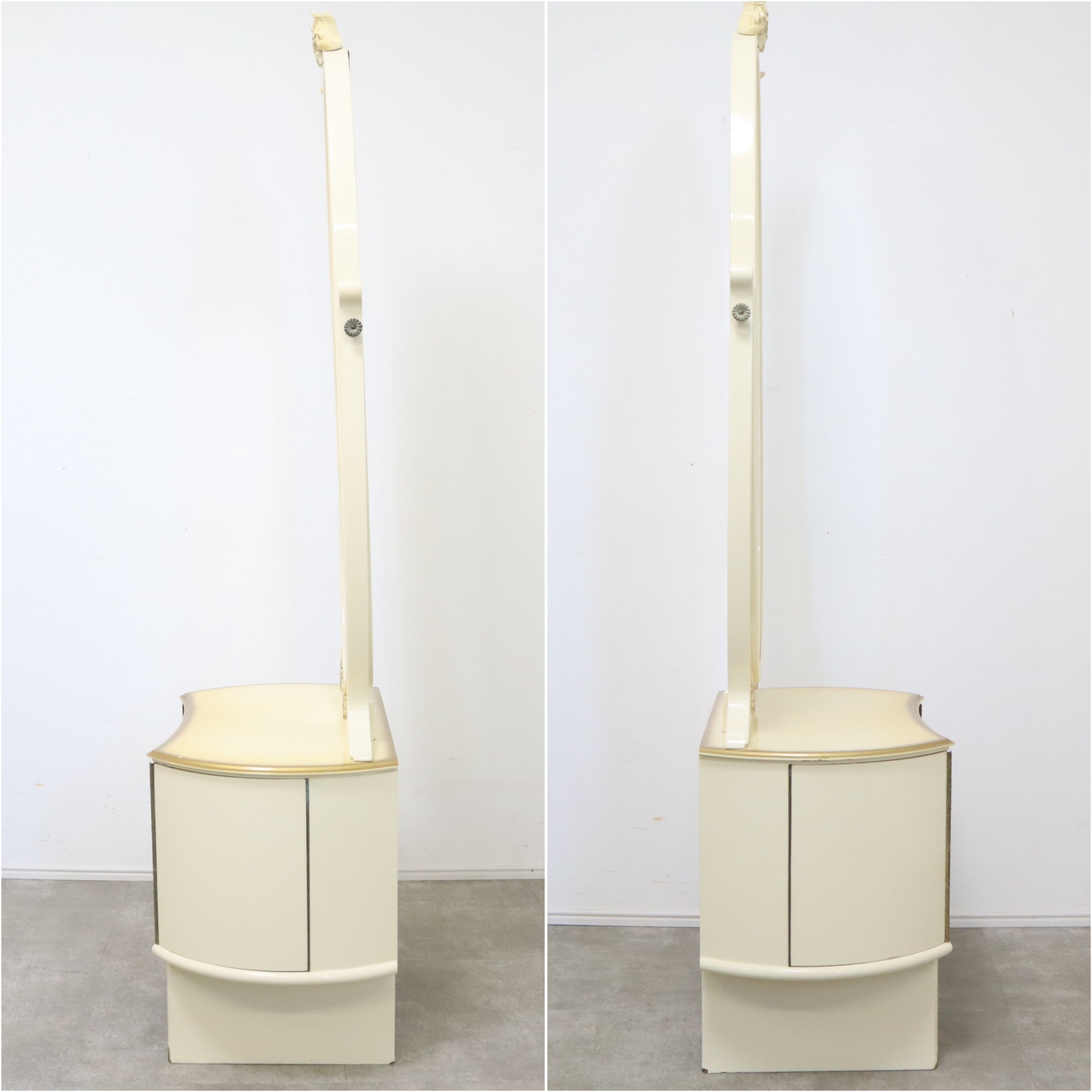 フランスミラー　ドレッサー　鏡台　ヴィンテージ　レトロ家具① 三面鏡 昭和レトロ ヴィンテージ 鏡台 ワインレッド ドレッサー