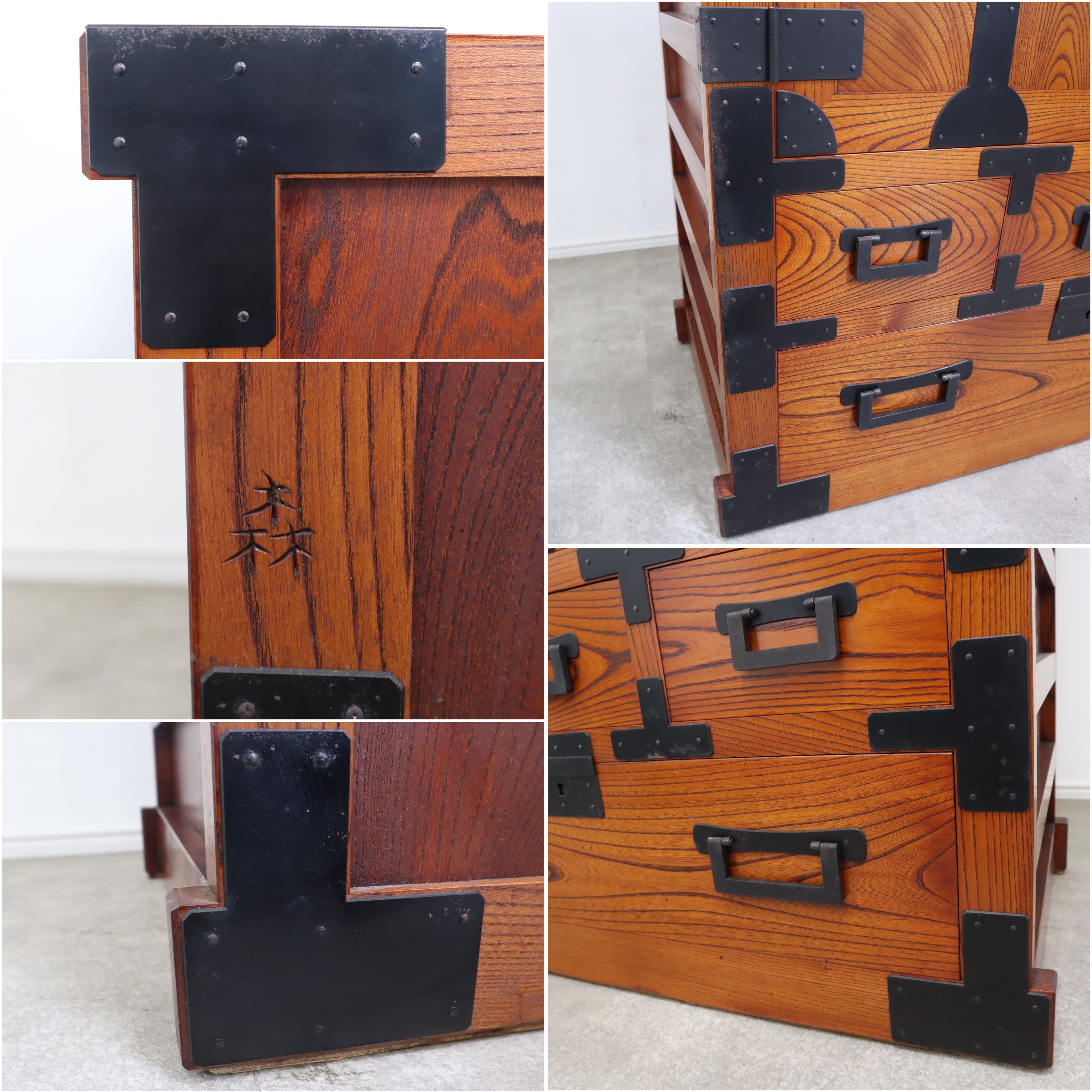 国指定伝統工芸品】松本帖タンスB（欅無垢材・拭き漆）松本民芸家具