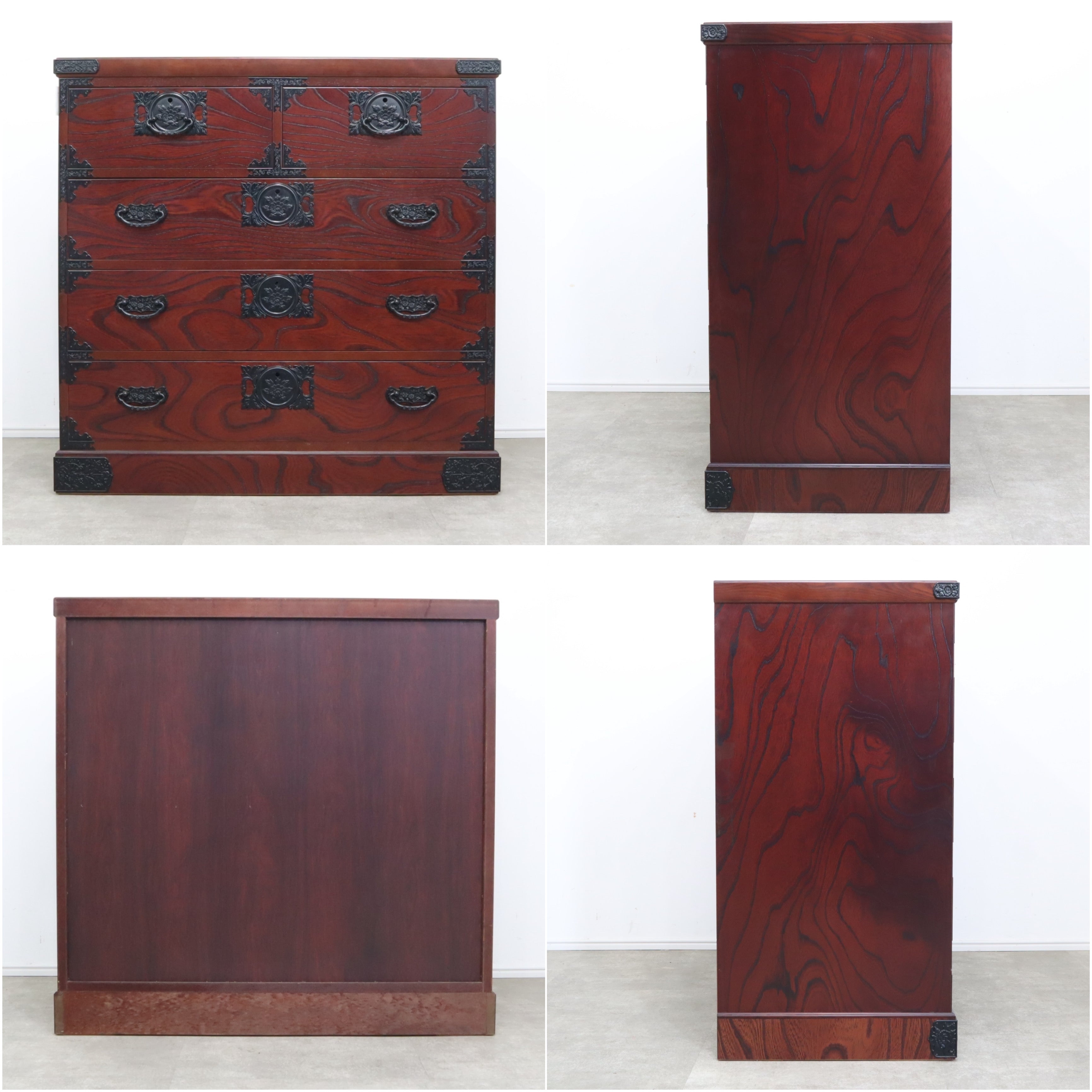 飛鳥工芸家具 洋服箪笥 4段5杯 時代箪笥 洋タンス 和箪笥 ケヤキ 飛鳥工芸家具 洋服箪笥 4段5杯 時代箪笥 洋タンス 和箪笥 ケヤキ