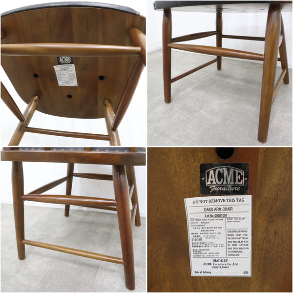 ACME furniture oaks armchair ダイニングチェア（ブラック） No.2