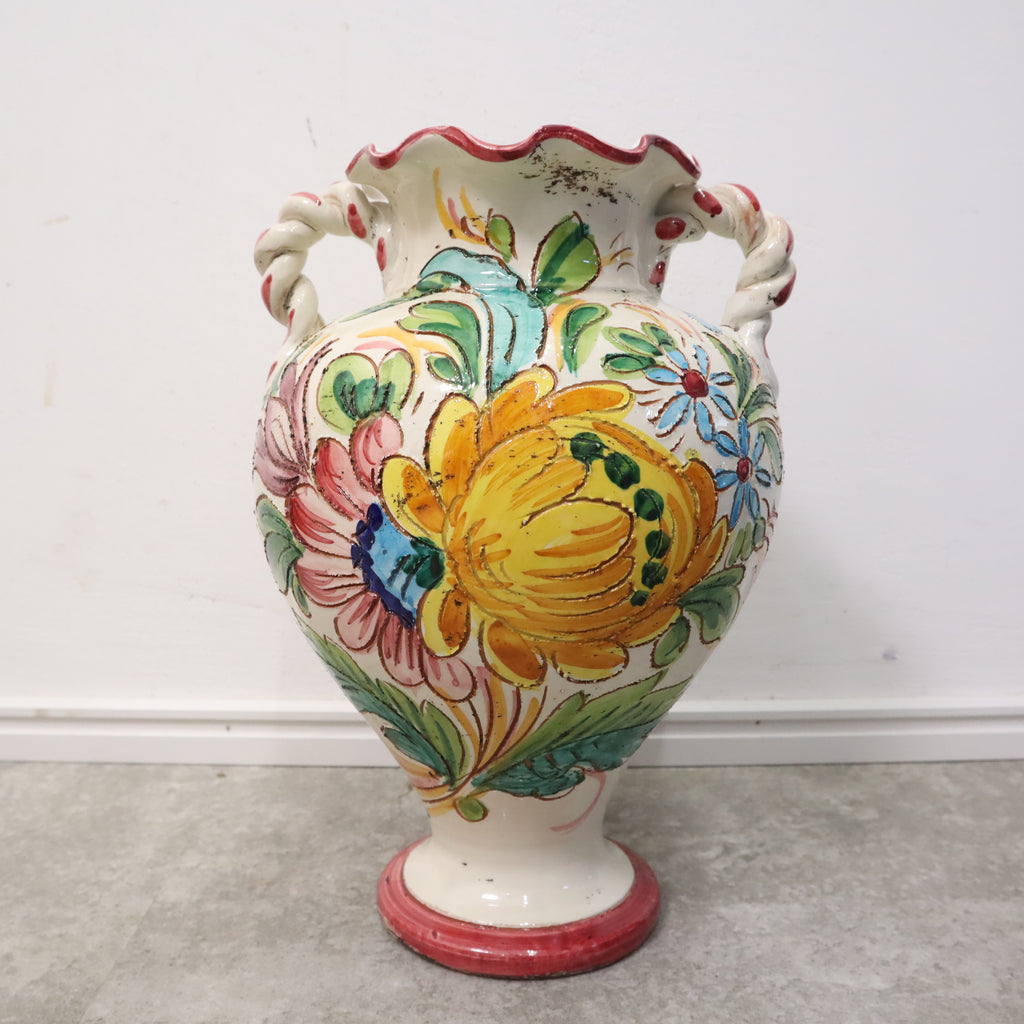 イタリア製花瓶　翡翠　自由花　花器　池坊 草月　生花