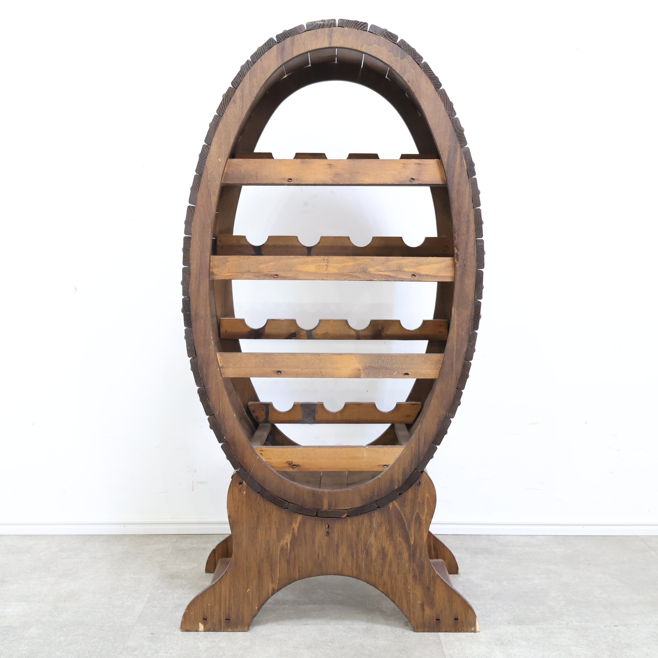 ヴィンテージ風　木製ワインラック　樽型　13本収納　ワインセラー　ボトルラック ヴィンテージ風 木製ワインラック 樽型 13本収納 ワインセラー ボトル