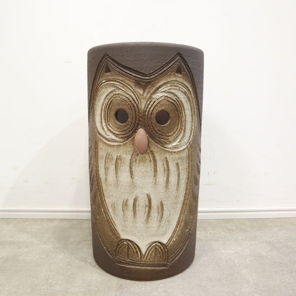 フクロウの傘立て（陶器）