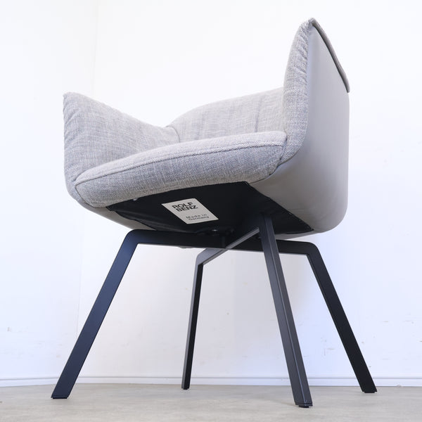 【展示品】ROLF BENZ 641 ダイニングチェア ロルフベンツ 本革張り アームチェア モダン グレー ドイツ No.1