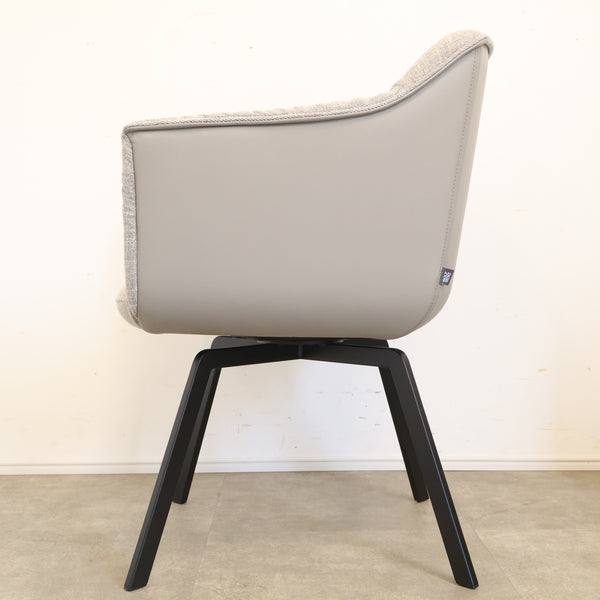 【展示品】ROLF BENZ 641 ダイニングチェア ロルフベンツ 本革張り アームチェア モダン グレー ドイツ No.2