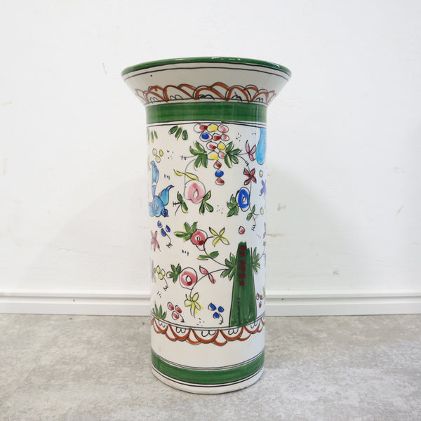 イタリア製マヨリカ焼きのヴィンテージ花瓶
